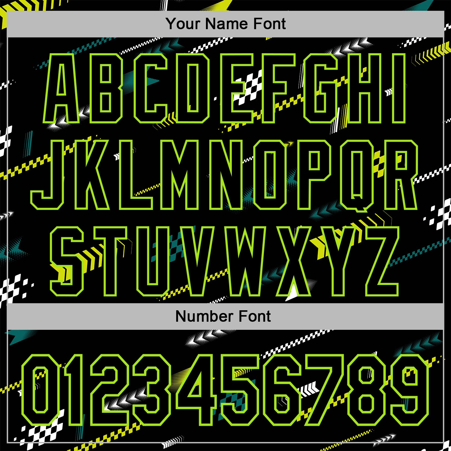 Custom Black Neon Green-White 3D Pattern Design Formula Auto Car Racing Motorsport Sports Pullover Sweatshirt Hoodie view 4