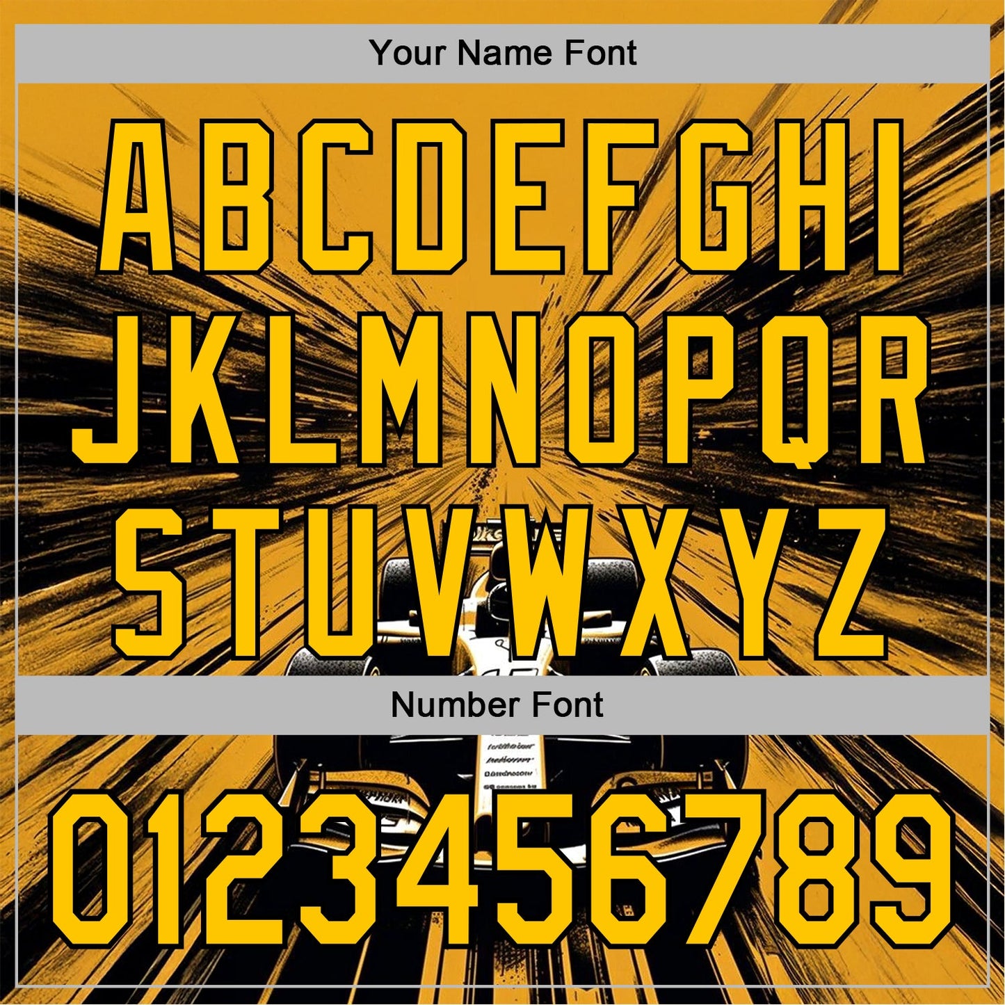Custom Yellow Black-White 3D Pattern Design Formula Auto Car Racing Motorsport Sports Pullover Sweatshirt Hoodie view 4
