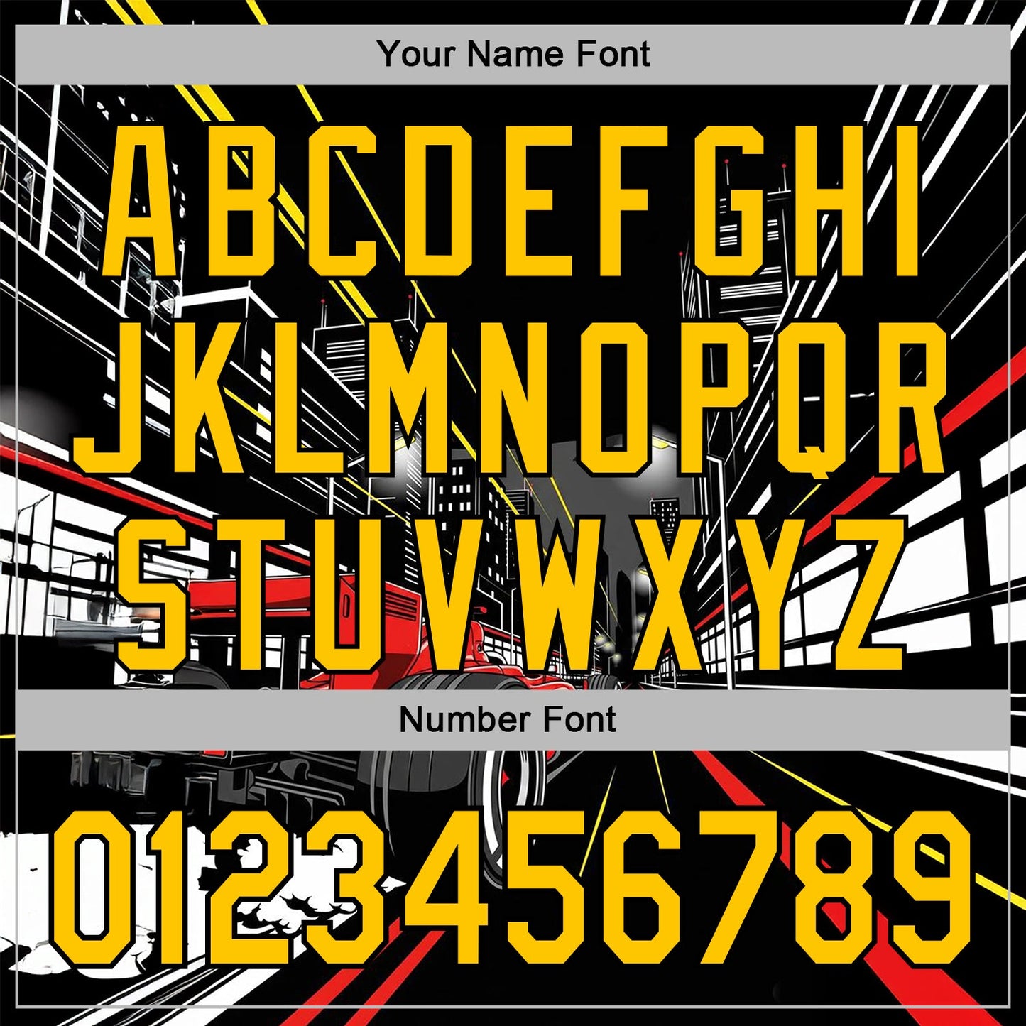 Custom Black Yellow Red-White 3D Pattern Design Formula Auto Car Racing Motorsport Sports Pullover Sweatshirt Hoodie view 4
