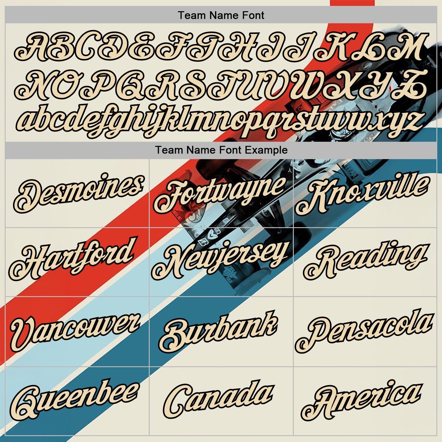 Custom Cream Red Blue-Black 3D Pattern Design Formula Auto Car Racing Motorsport Sports Pullover Sweatshirt Hoodie view 3