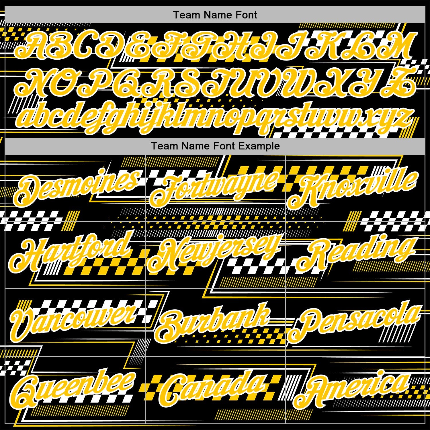 Custom Black Yellow-White 3D Pattern Design Formula Auto Car Racing Motorsport Sports Pullover Sweatshirt Hoodie view 3