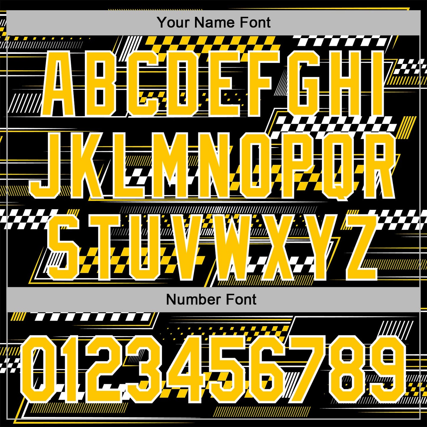 Custom Black Yellow-White 3D Pattern Design Formula Auto Car Racing Motorsport Sports Pullover Sweatshirt Hoodie view 4