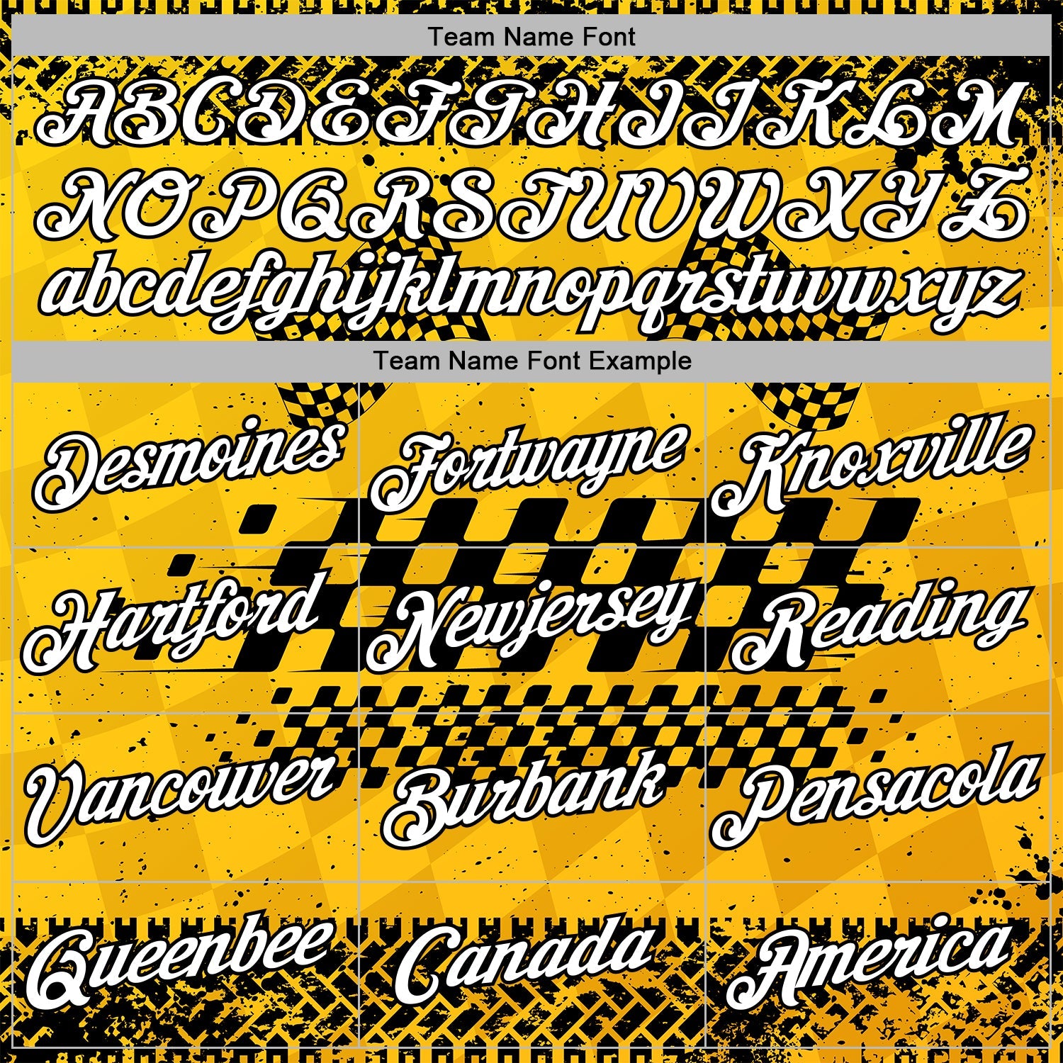 Custom Yellow White-Black 3D Pattern Design Formula Auto Car Racing Motorsport Sports Pullover Sweatshirt Hoodie view 3