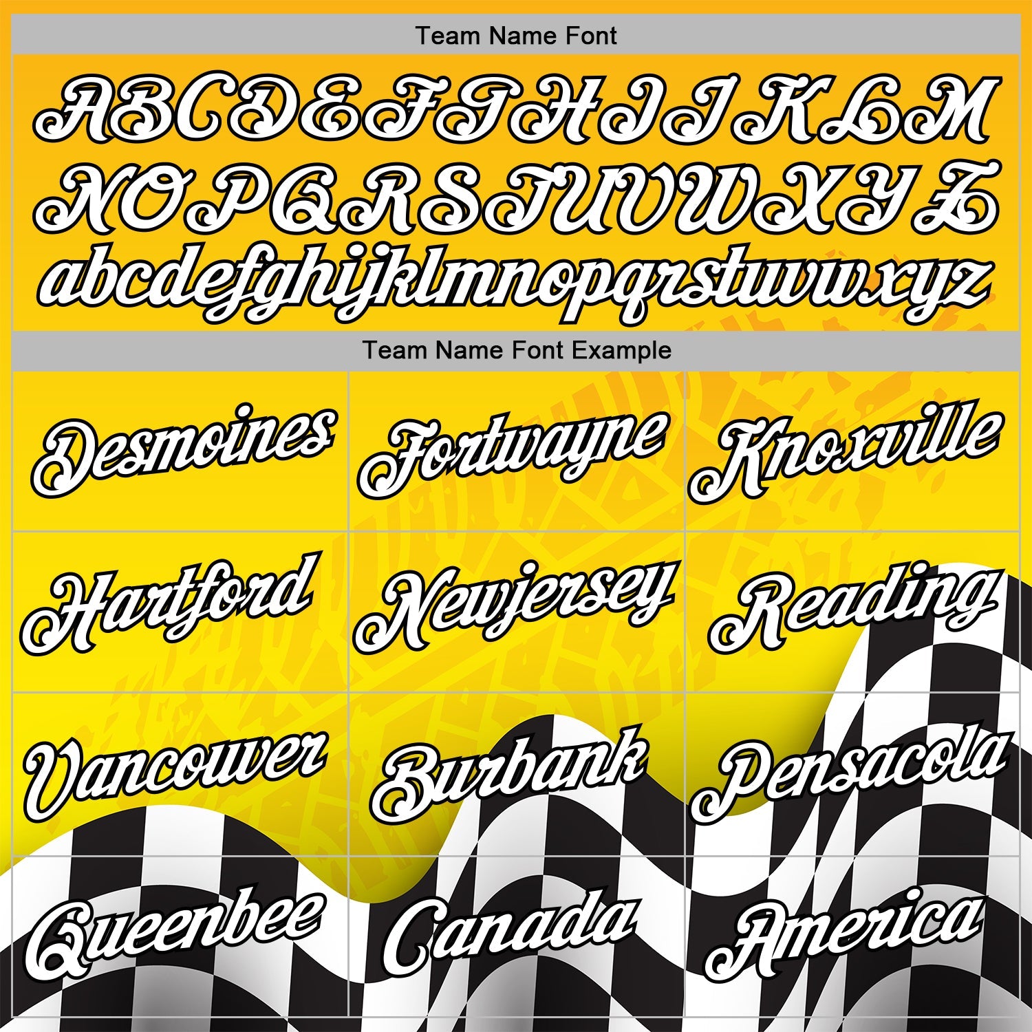 Custom Yellow White-Black 3D Pattern Design Formula Auto Car Racing Motorsport Sports Pullover Sweatshirt Hoodie view 3