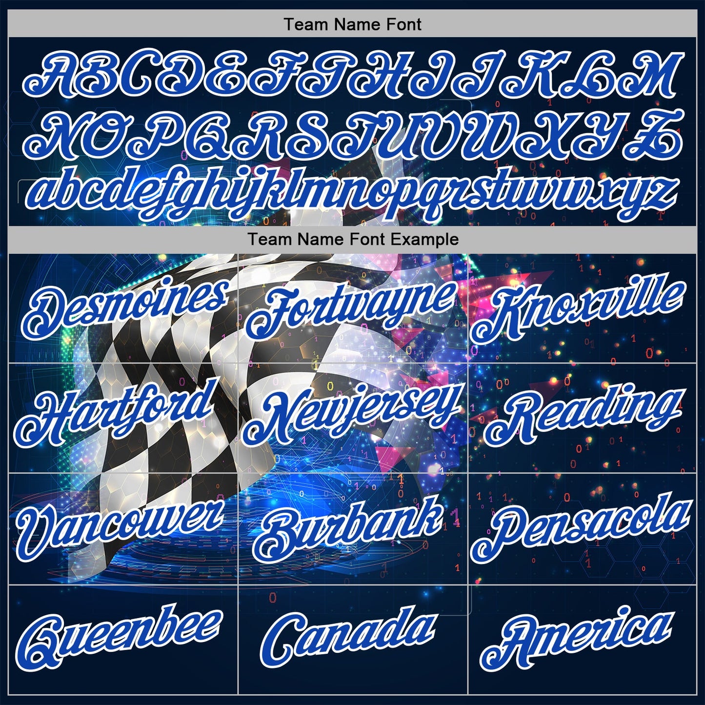 Custom Black Thunder Blue-White 3D Pattern Design Formula Auto Car Racing Motorsport Sports Pullover Sweatshirt Hoodie view 3