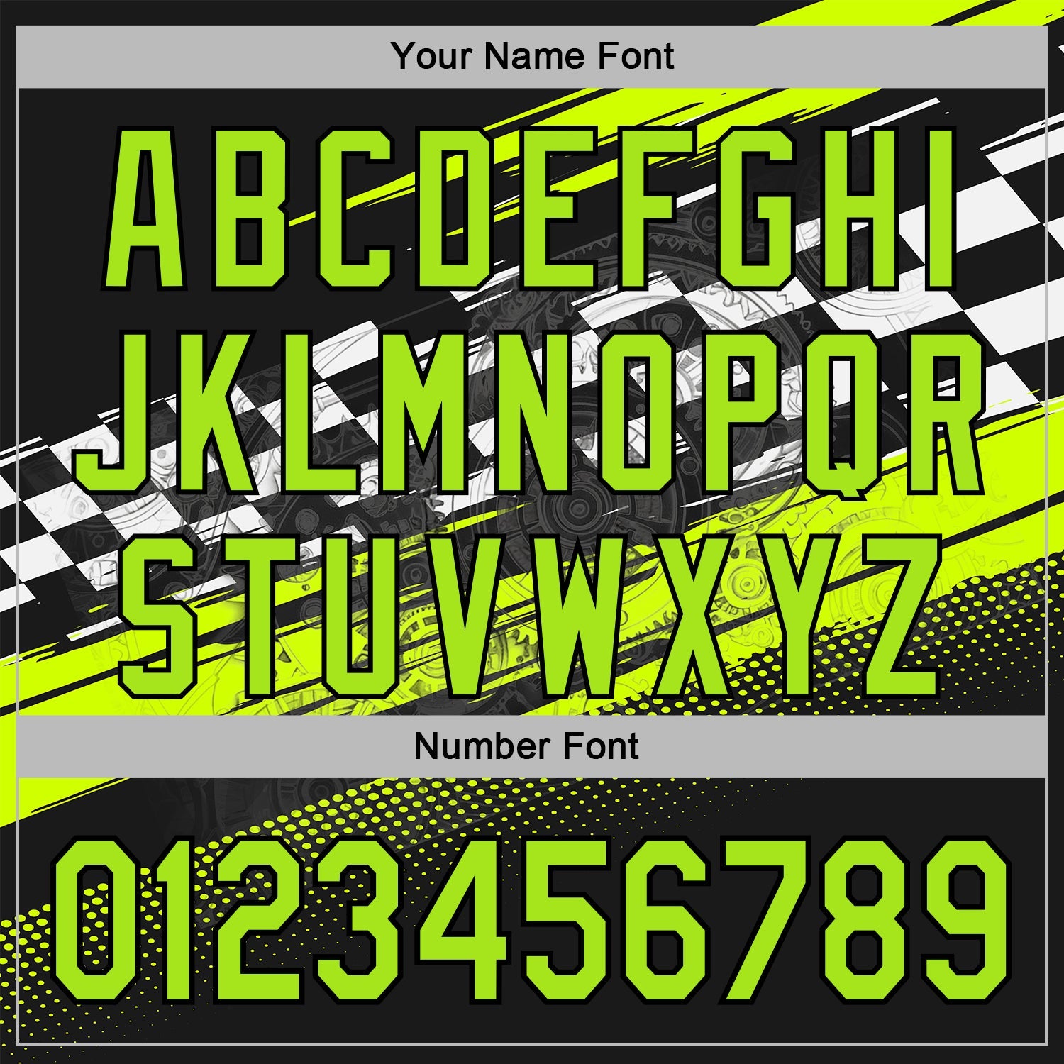 Custom Black Neon Green-White 3D Pattern Design Formula Auto Car Racing Motorsport Sports Pullover Sweatshirt Hoodie view 4