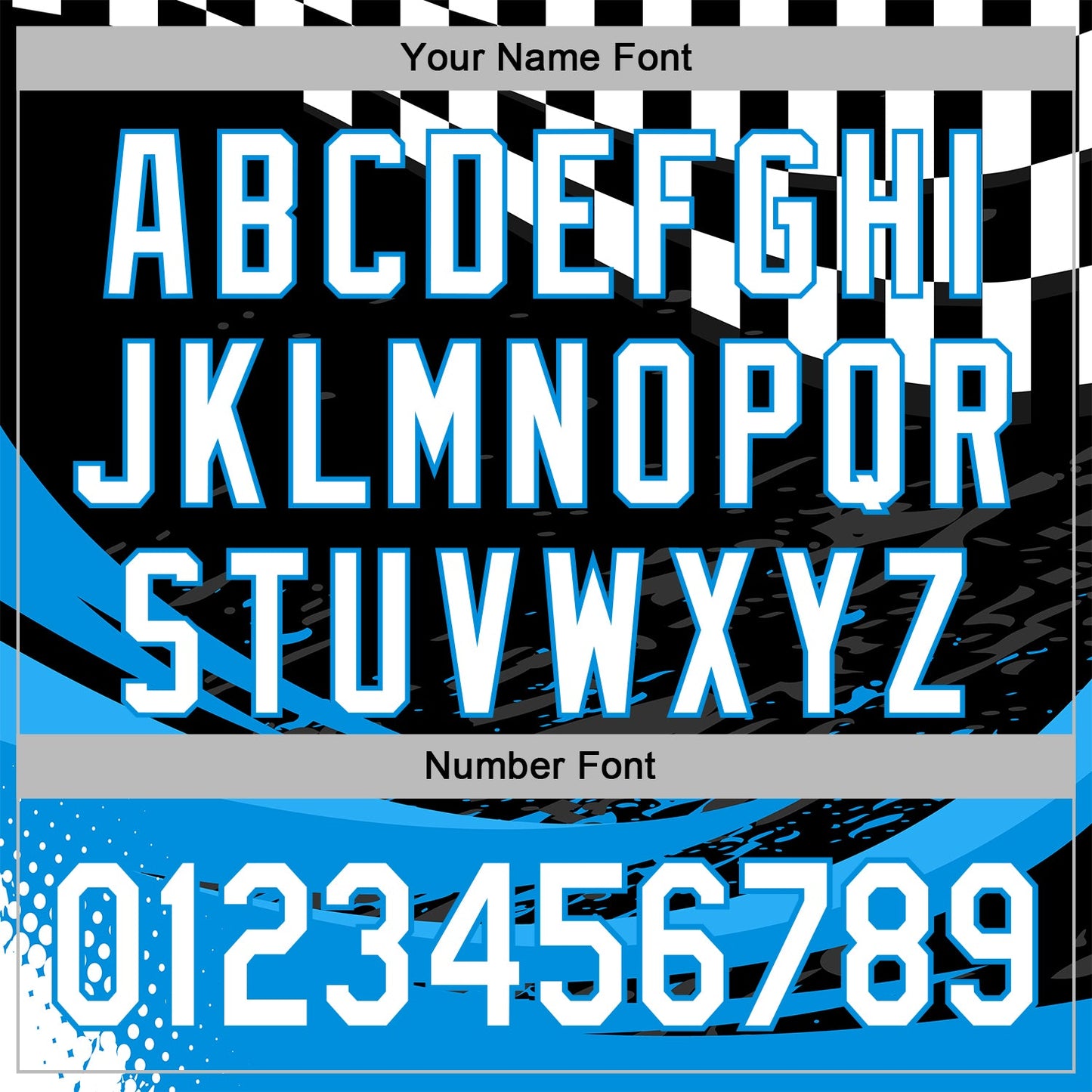 Custom Black White-Blue 3D Pattern Design Formula Auto Car Racing Motorsport Sports Pullover Sweatshirt Hoodie view 4
