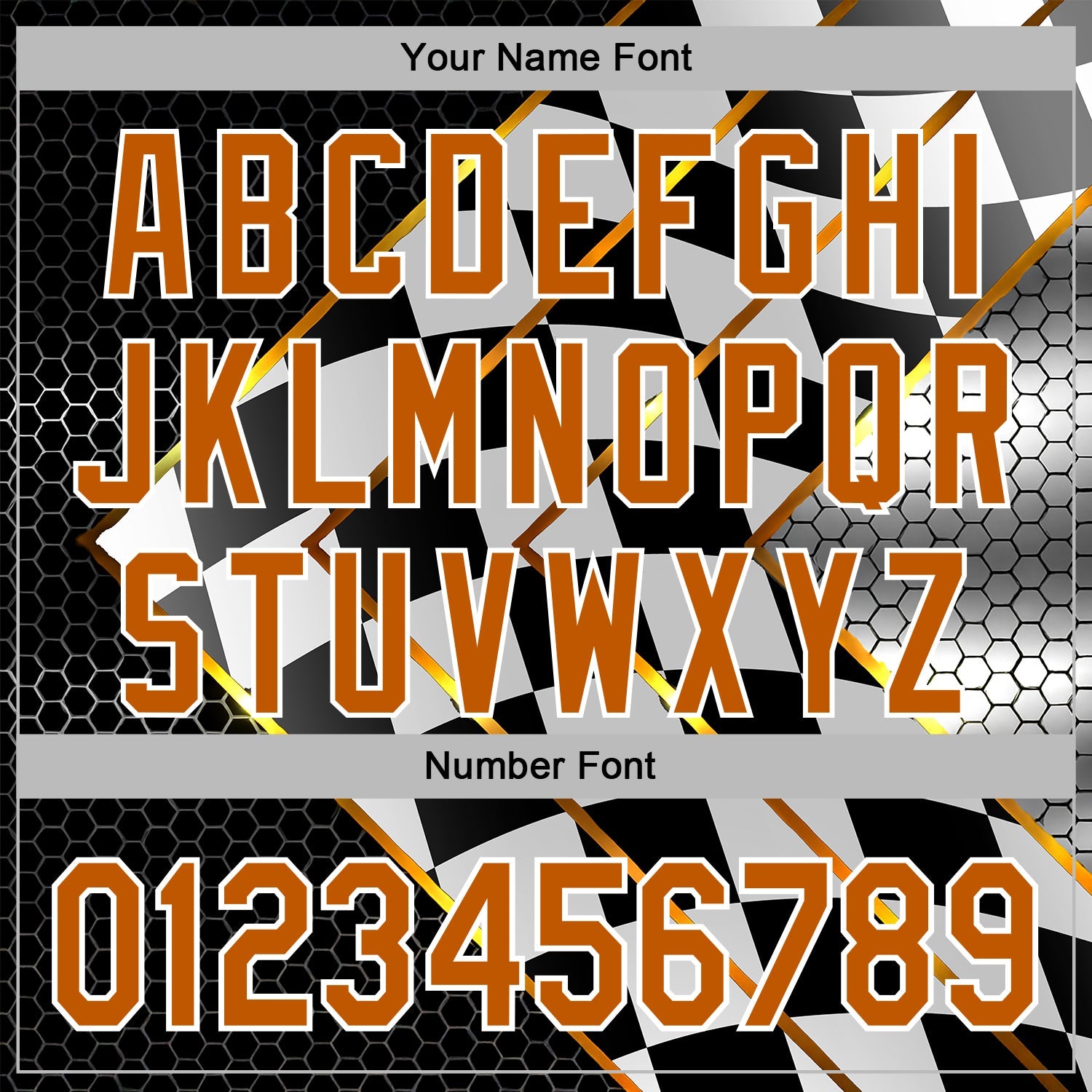 Custom Black Texas Orange Yellow-White 3D Pattern Design Formula Auto Car Racing Motorsport Sports Pullover Sweatshirt Hoodie view 4