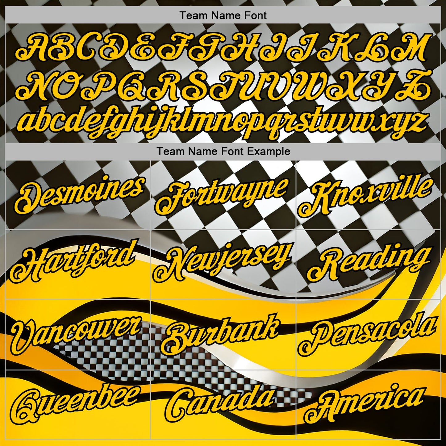 Custom Black Yellow-White 3D Pattern Design Formula Auto Car Racing Motorsport Sports Pullover Sweatshirt Hoodie view 3