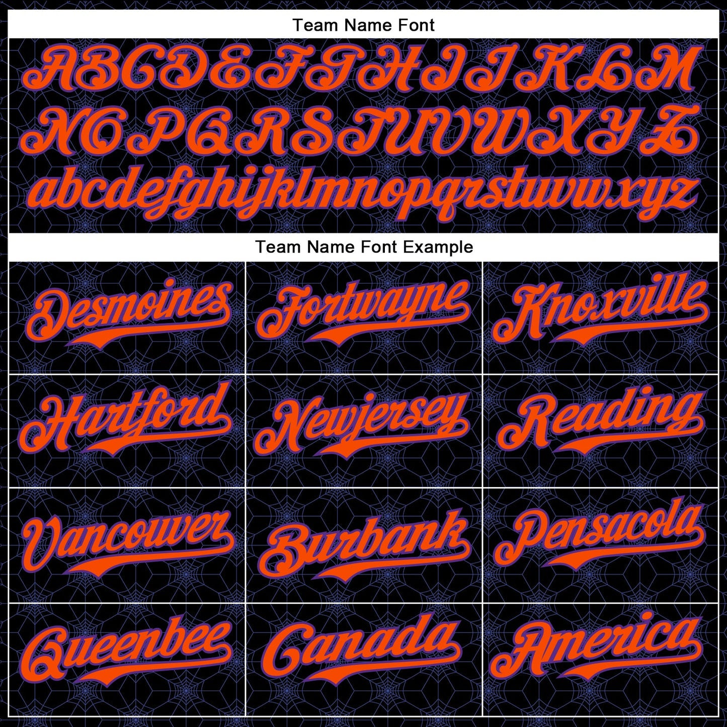 Custom Black Orange-Purple 3D Halloween Spider Net Party Costume Ideas Authentic Baseball Jersey view 4