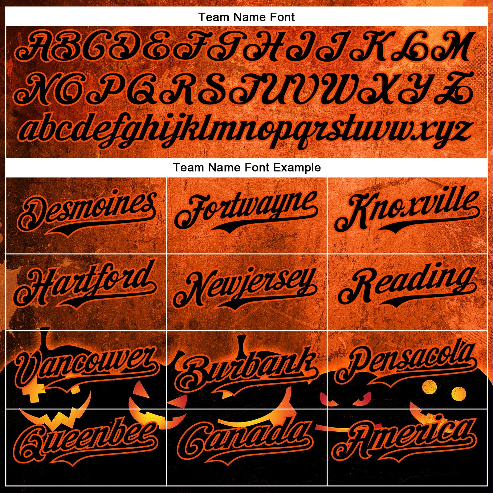 Custom Orange Black 3D Halloween Pumpkin Party Costume Ideas Authentic Baseball Jersey view 4