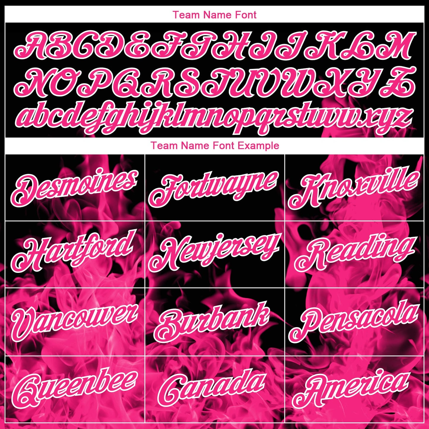Custom Stitched Black Hot Pink-White 3D Pattern Design Flame Sports Pullover Sweatshirt Hoodie view 3