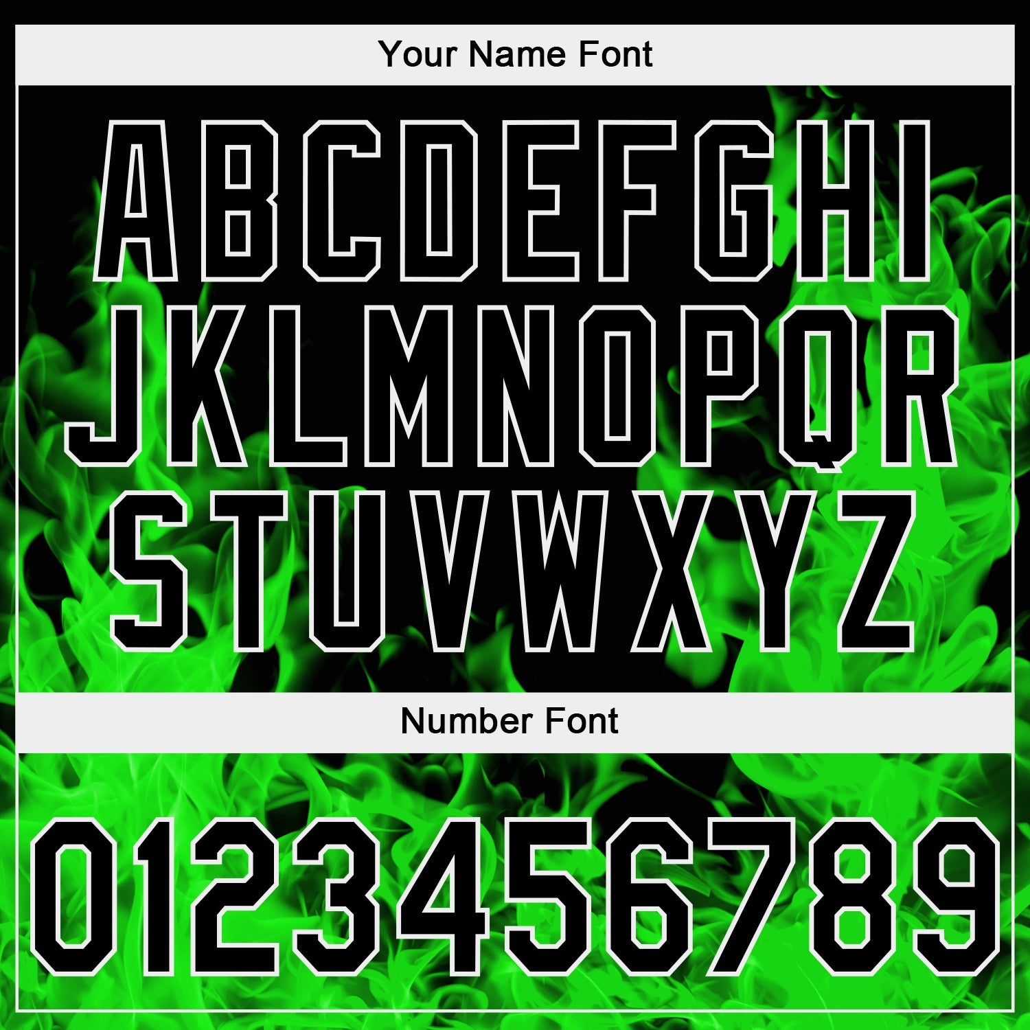 Custom Stitched Black Green-White 3D Pattern Design Flame Sports Pullover Sweatshirt Hoodie view 4