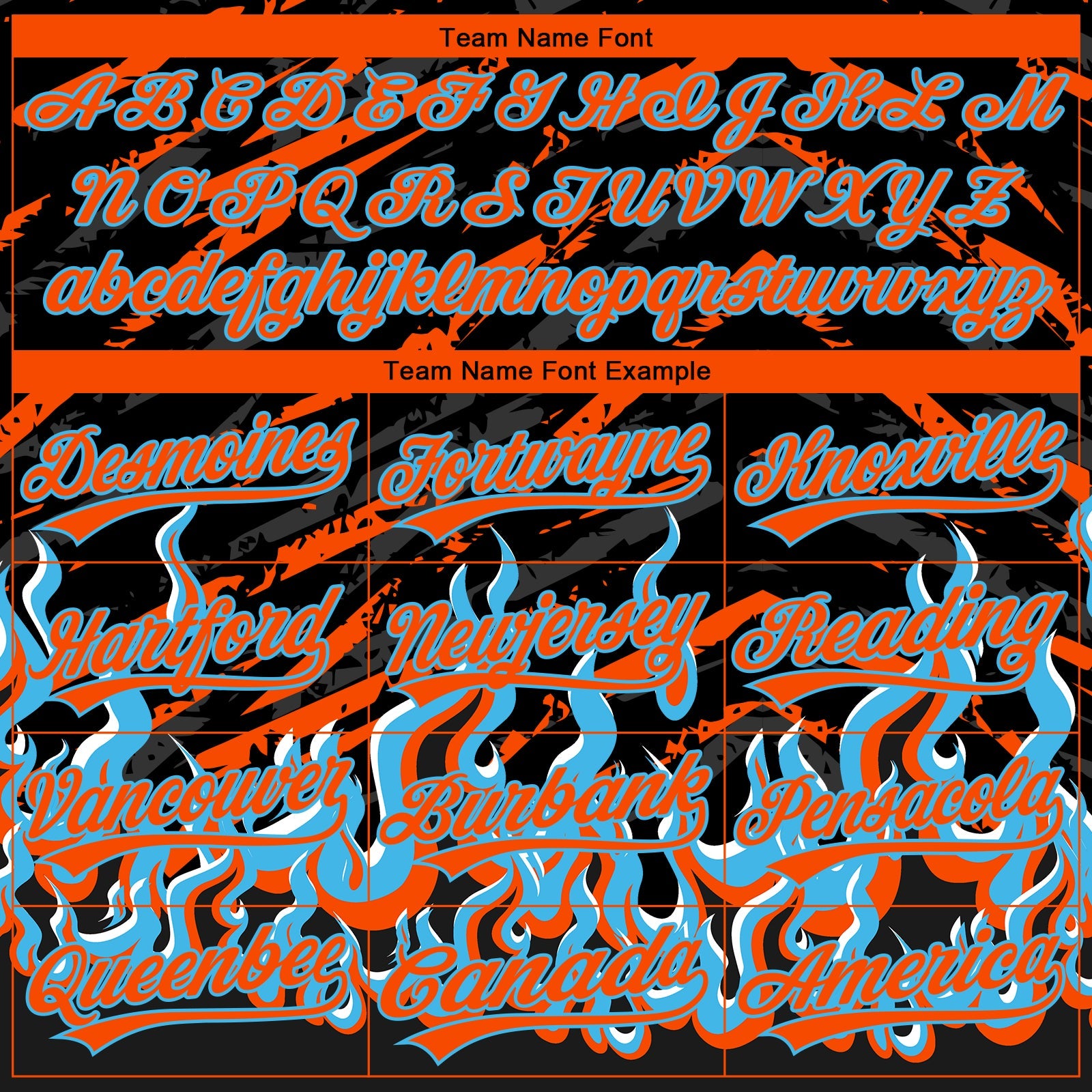 Custom Stitched Black Orange Lakes Blue-White 3D Pattern Design Flame Sports Pullover Sweatshirt Hoodie view 3