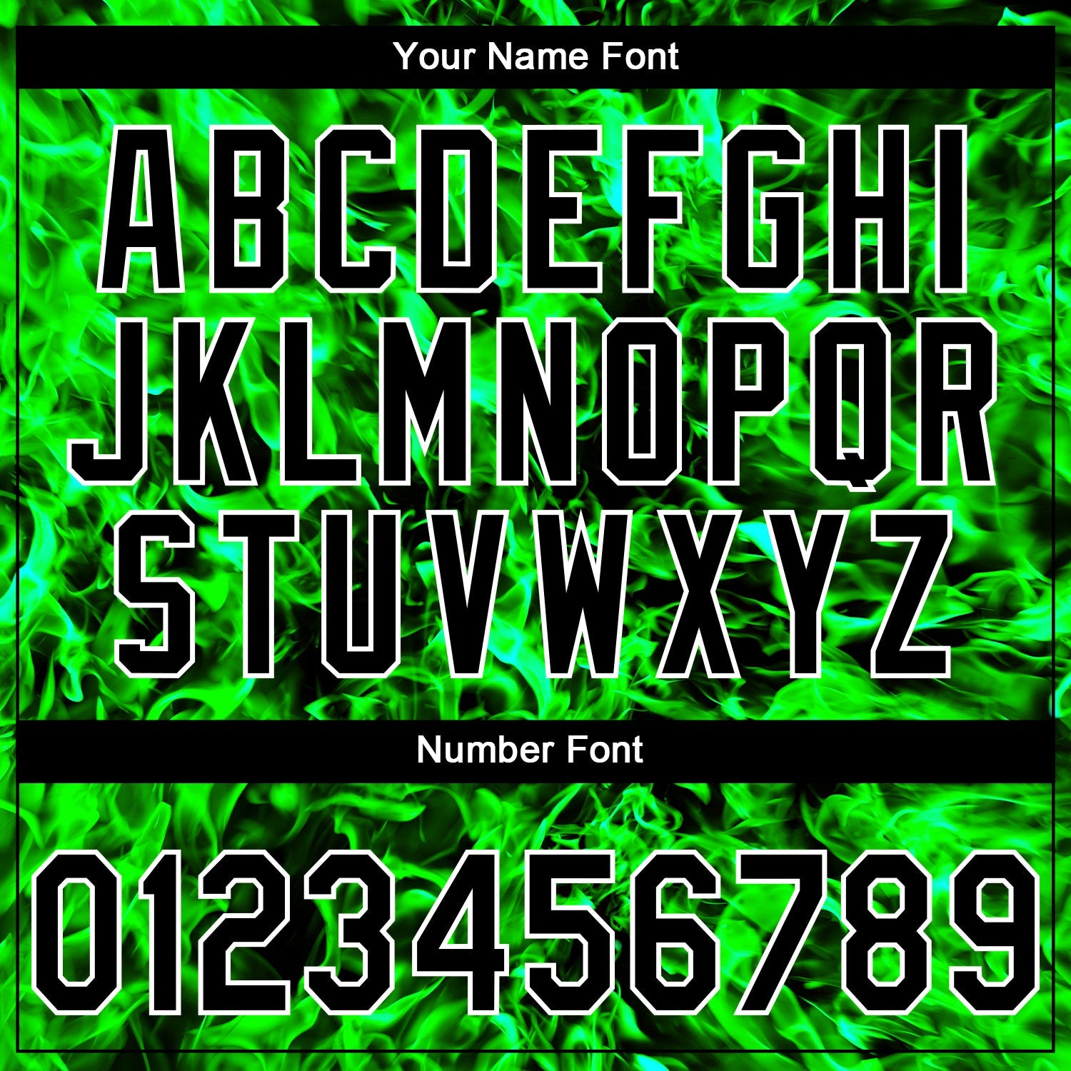 Custom Stitched Black Green-White 3D Pattern Design Flame Sports Pullover Sweatshirt Hoodie view 4