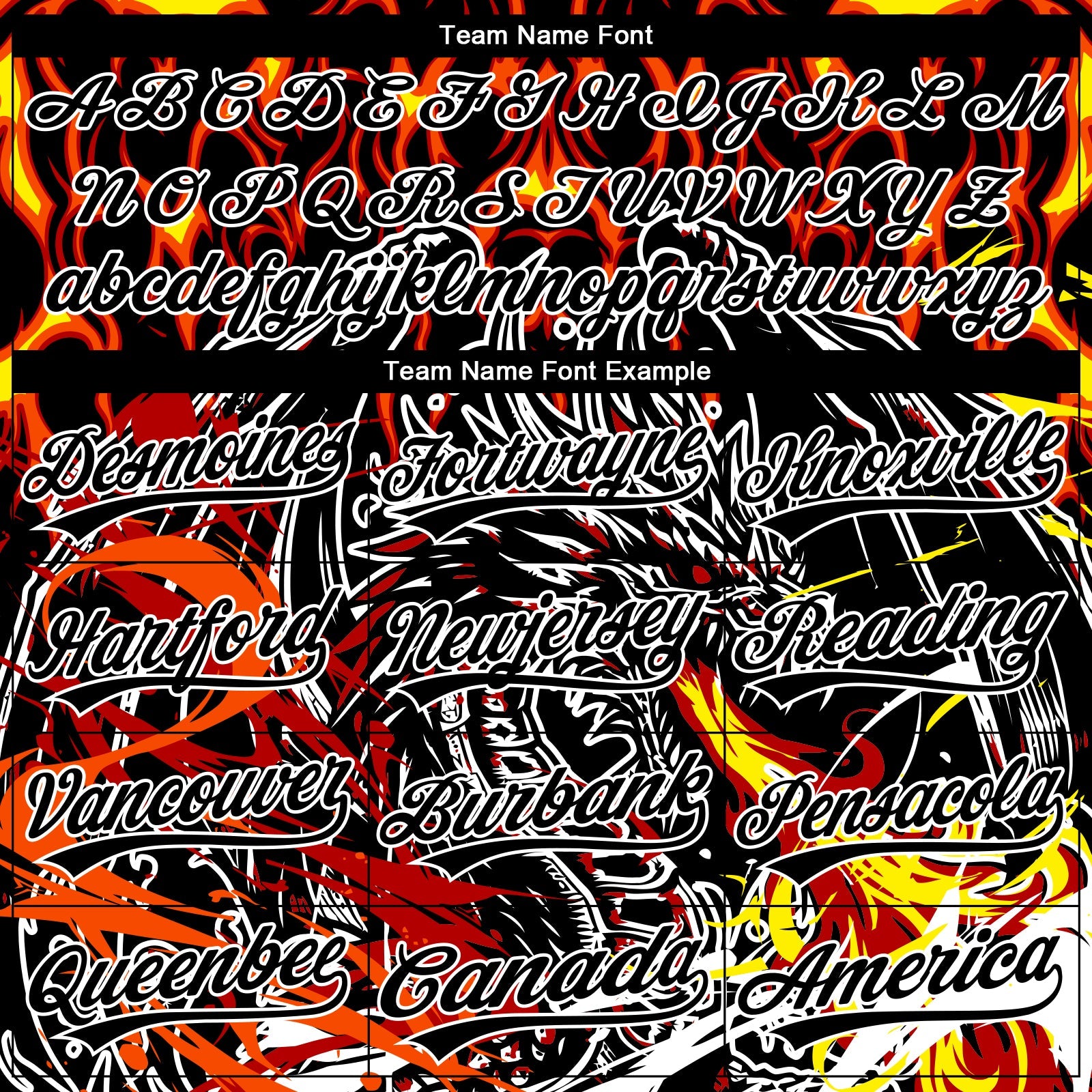 Custom Stitched Black Red Yellow-White 3D Pattern Design Flame Dragon Sports Pullover Sweatshirt Hoodie view 3