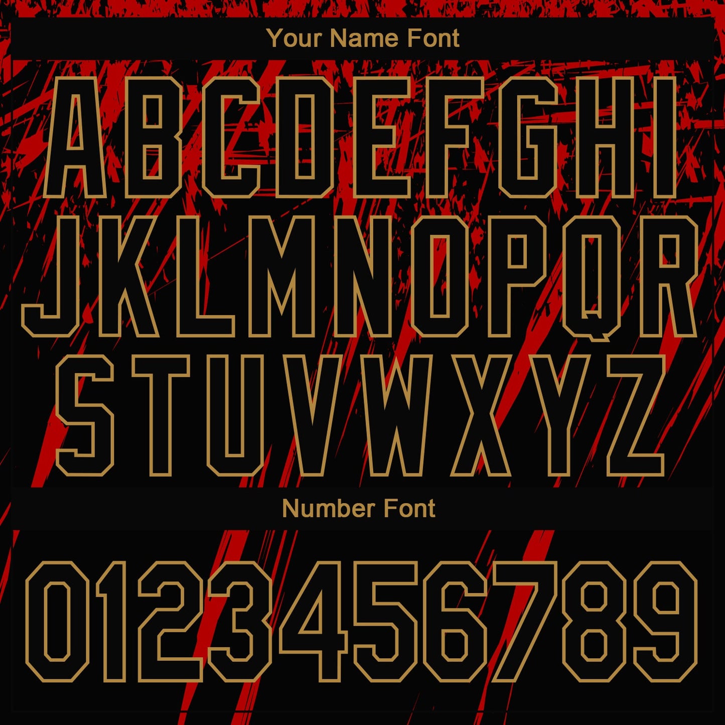 Custom Stitched Red Black-Old Gold 3D Pattern Design Sports Pullover Sweatshirt Hoodie view 4