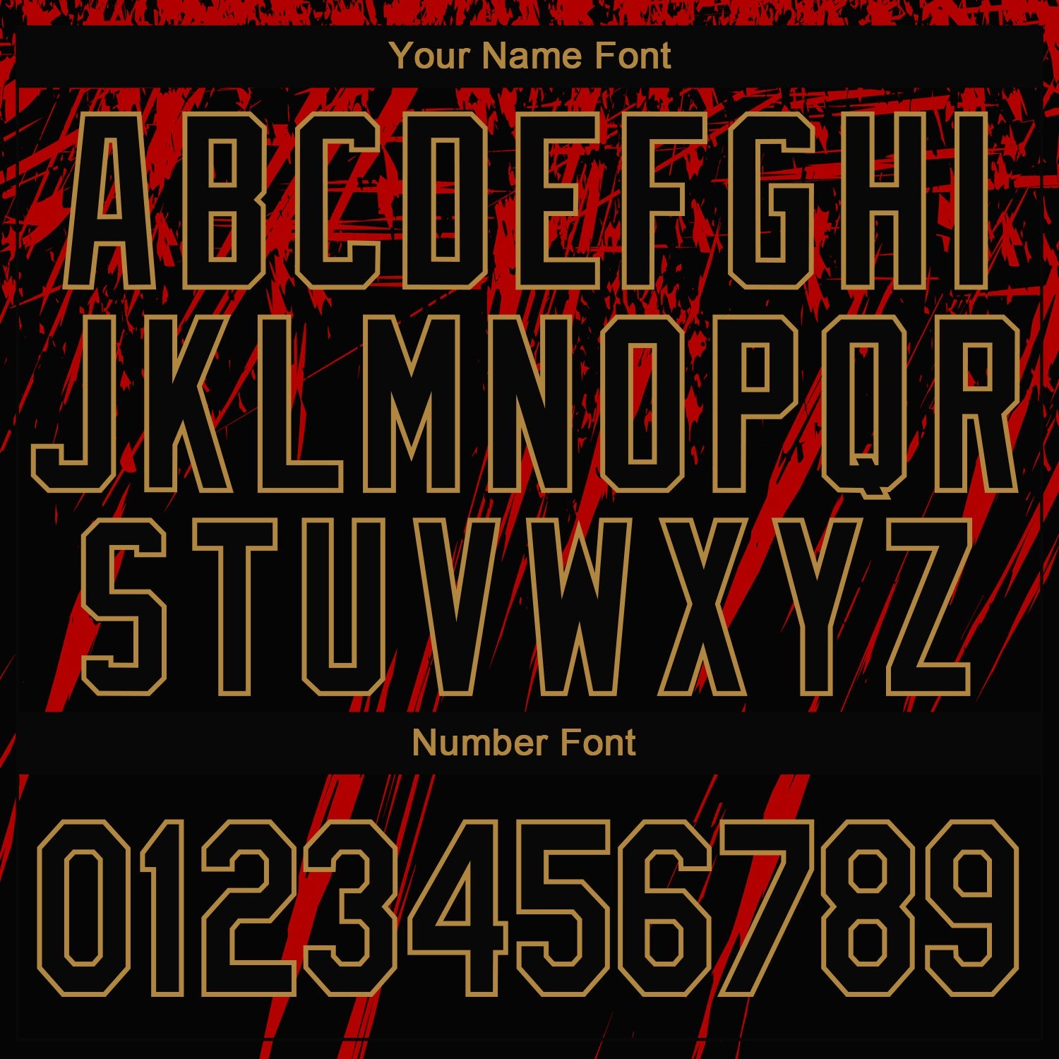 Custom Stitched Red Black-Old Gold 3D Pattern Design Sports Pullover Sweatshirt Hoodie view 4