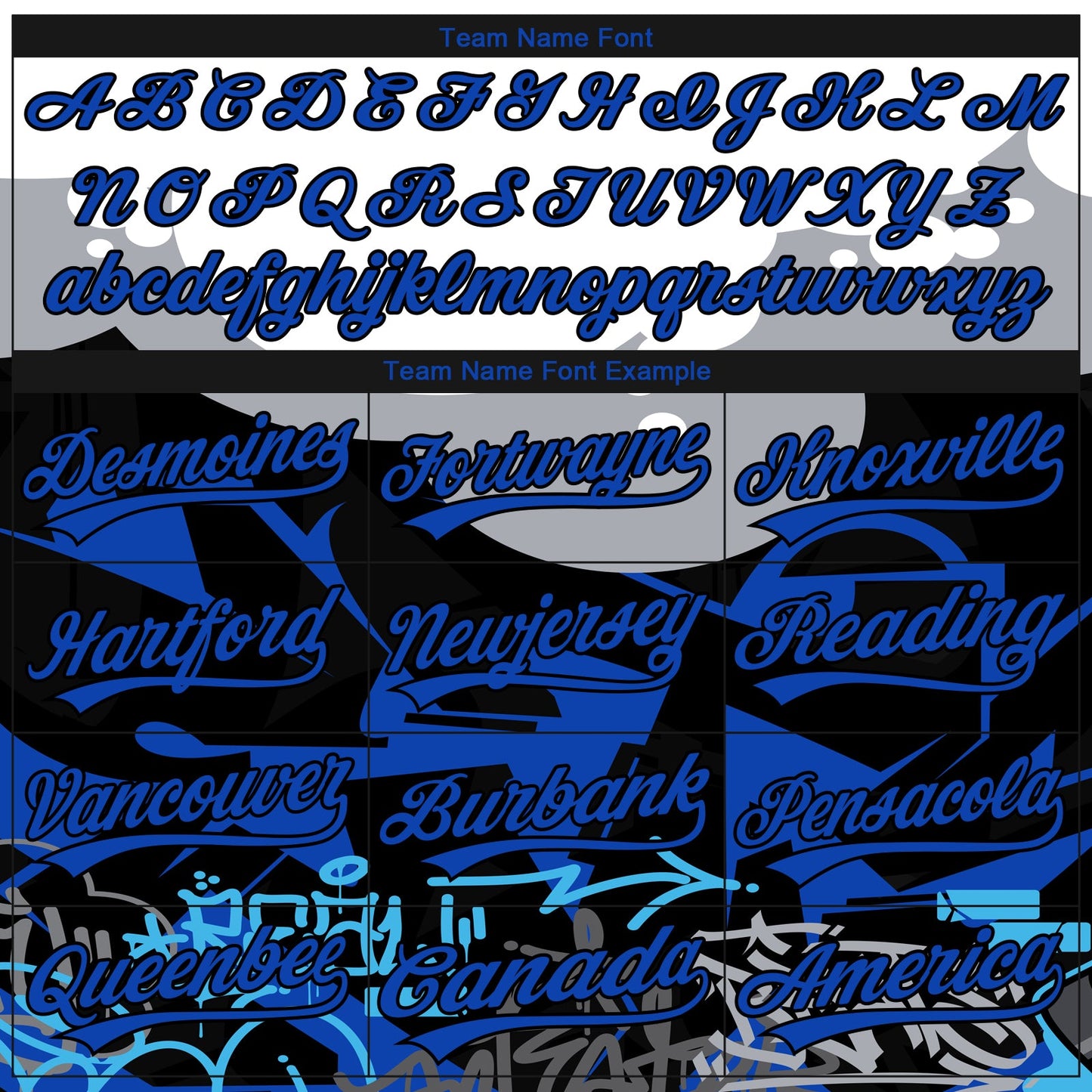 Custom Stitched Black Thunder Blue Gray-White 3D Graffiti Splash Street Art Sports Pullover Sweatshirt Hoodie view 3