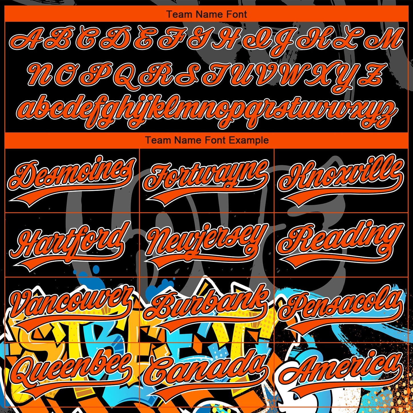 Custom Stitched Black Orange Gray-White 3D Graffiti Splash Street Art Sports Pullover Sweatshirt Hoodie view 3