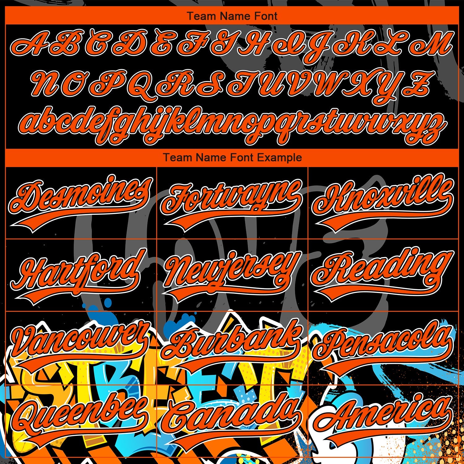Custom Stitched Black Orange Gray-White 3D Graffiti Splash Street Art Sports Pullover Sweatshirt Hoodie view 3