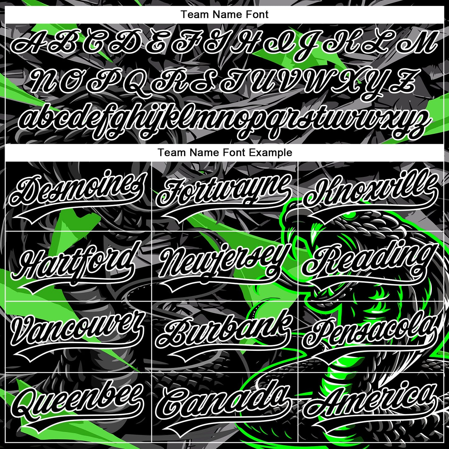 Custom Stitched Black Gray Green-White 3D Pattern Design Animal Snake Sports Pullover Sweatshirt Hoodie view 3