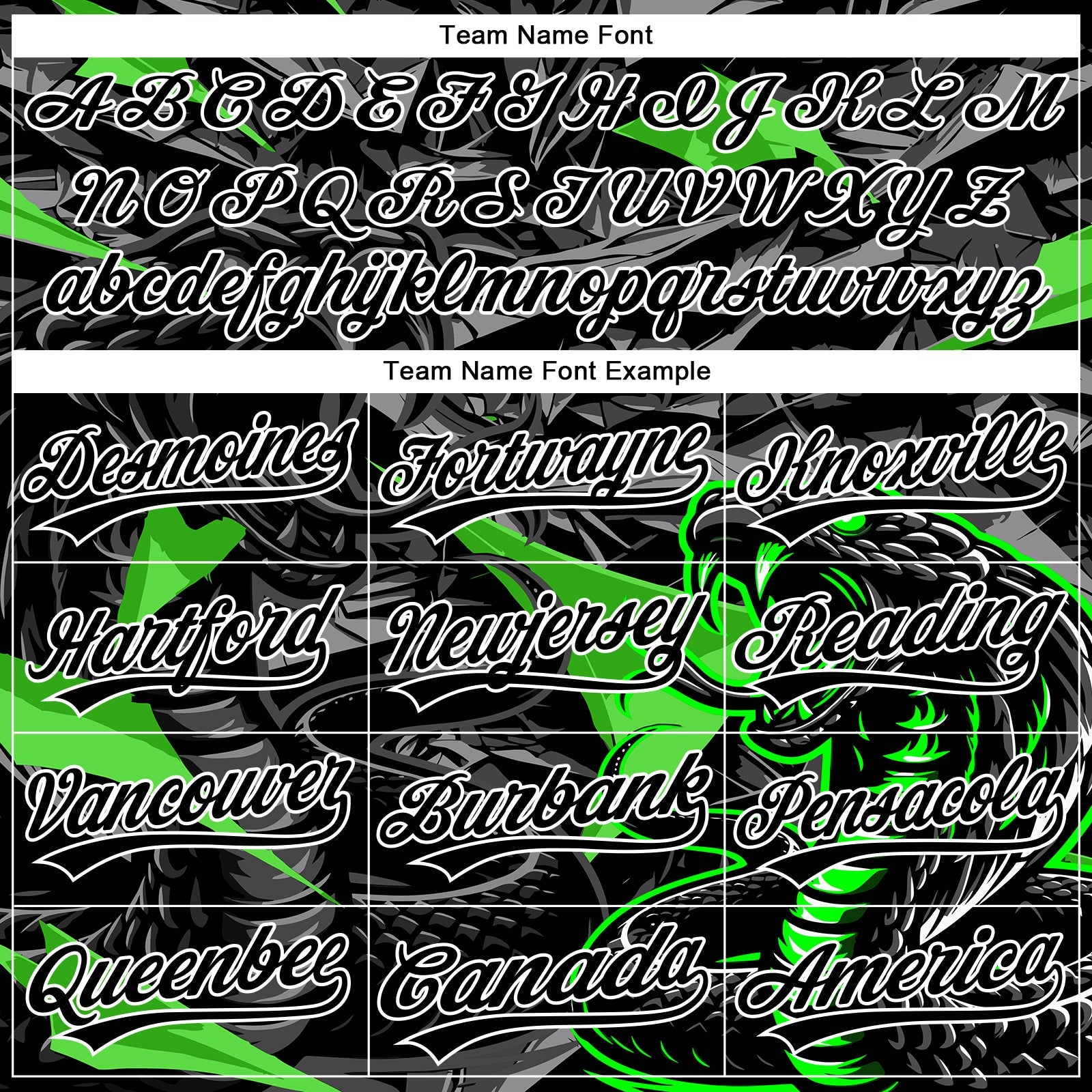 Custom Stitched Black Gray Green-White 3D Pattern Design Animal Snake Sports Pullover Sweatshirt Hoodie view 3