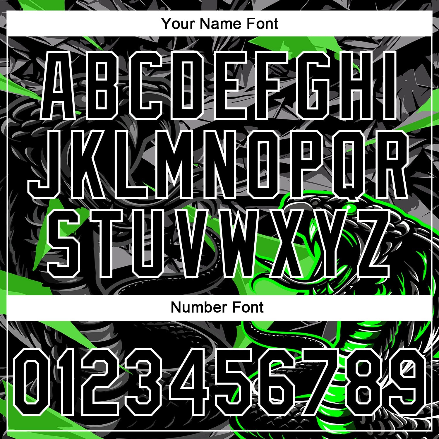 Custom Stitched Black Gray Green-White 3D Pattern Design Animal Snake Sports Pullover Sweatshirt Hoodie view 4
