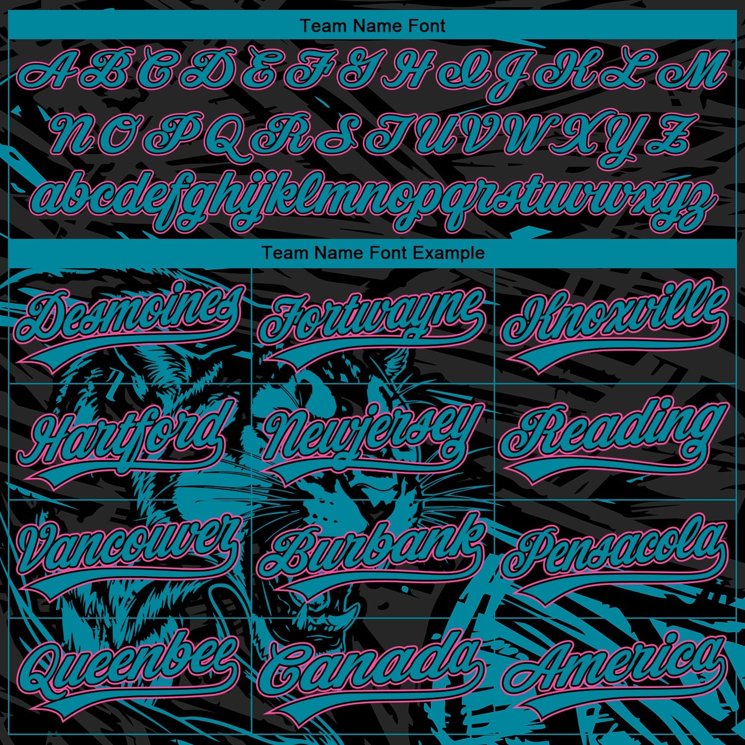 Custom Stitched Black Teal-Pink 3D Pattern Design Animal Tiger Sports Pullover Sweatshirt Hoodie view 3