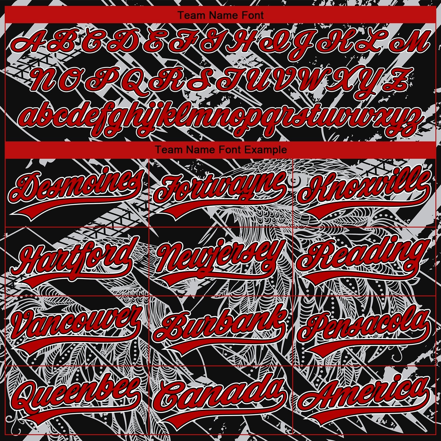 Custom Stitched Black Red Gray-White 3D Pattern Design Animal Eagle Sports Pullover Sweatshirt Hoodie view 3