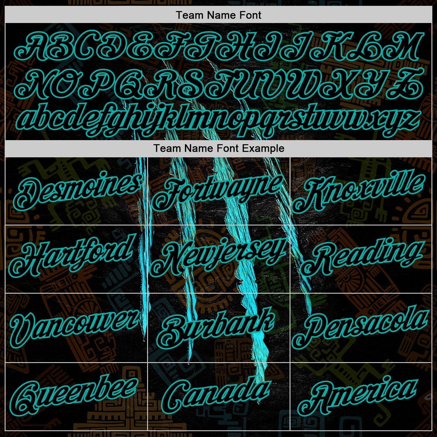 Custom Black Aqua 3D Pattern Design Scratch Tribal Sportswear Pullover Sweatshirt Hoodie view 3