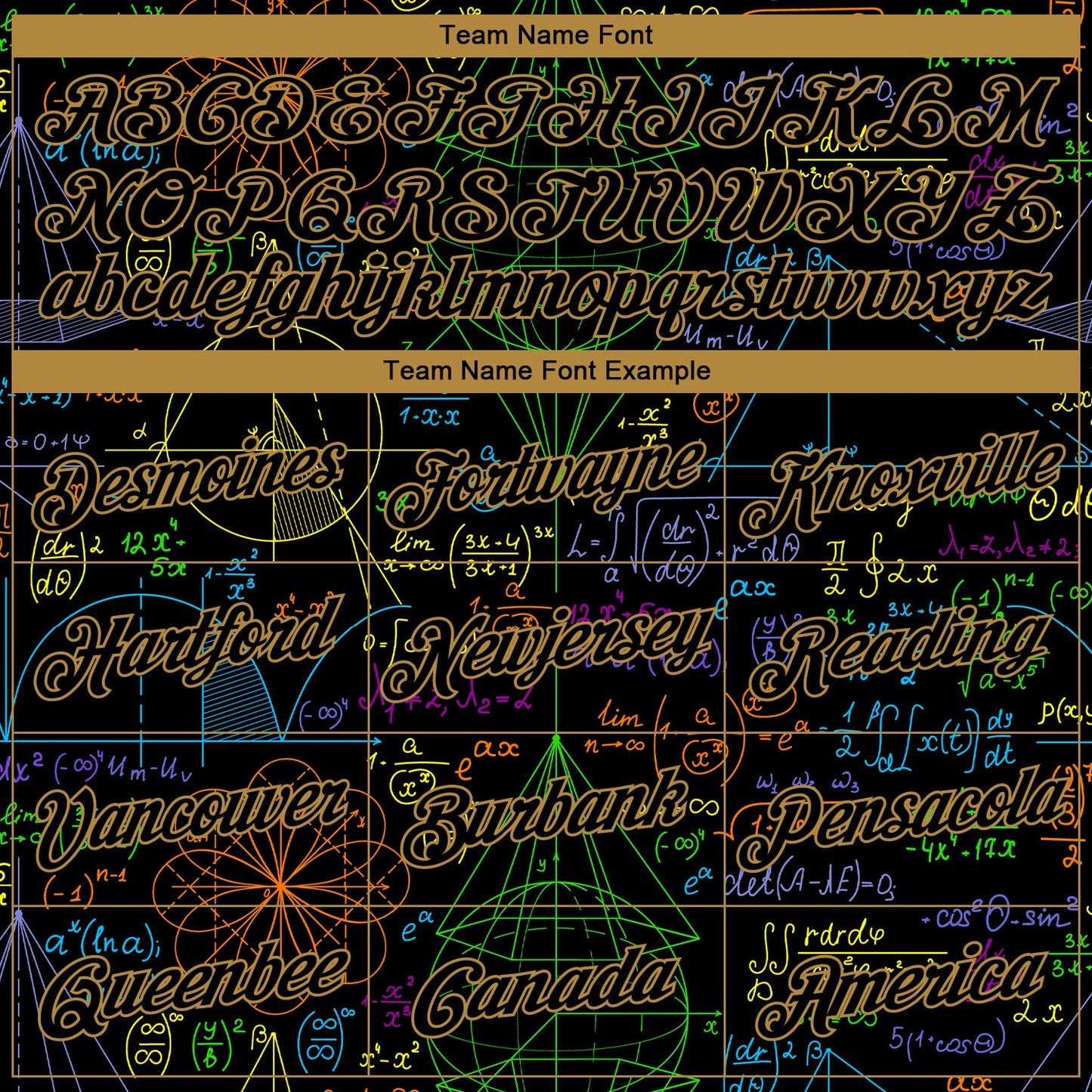 Custom Stitched Black Black-Old Gold 3D Pattern Design Math Sports Pullover Sweatshirt Hoodie view 3