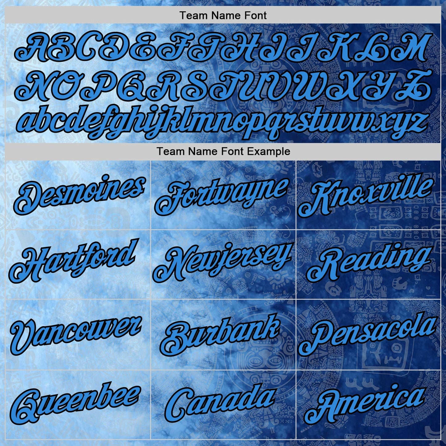 Custom Blue Powder Blue-Black 3D Pattern Design Gradient Ethnic Tribal Sportswear Pullover Sweatshirt Hoodie view 3