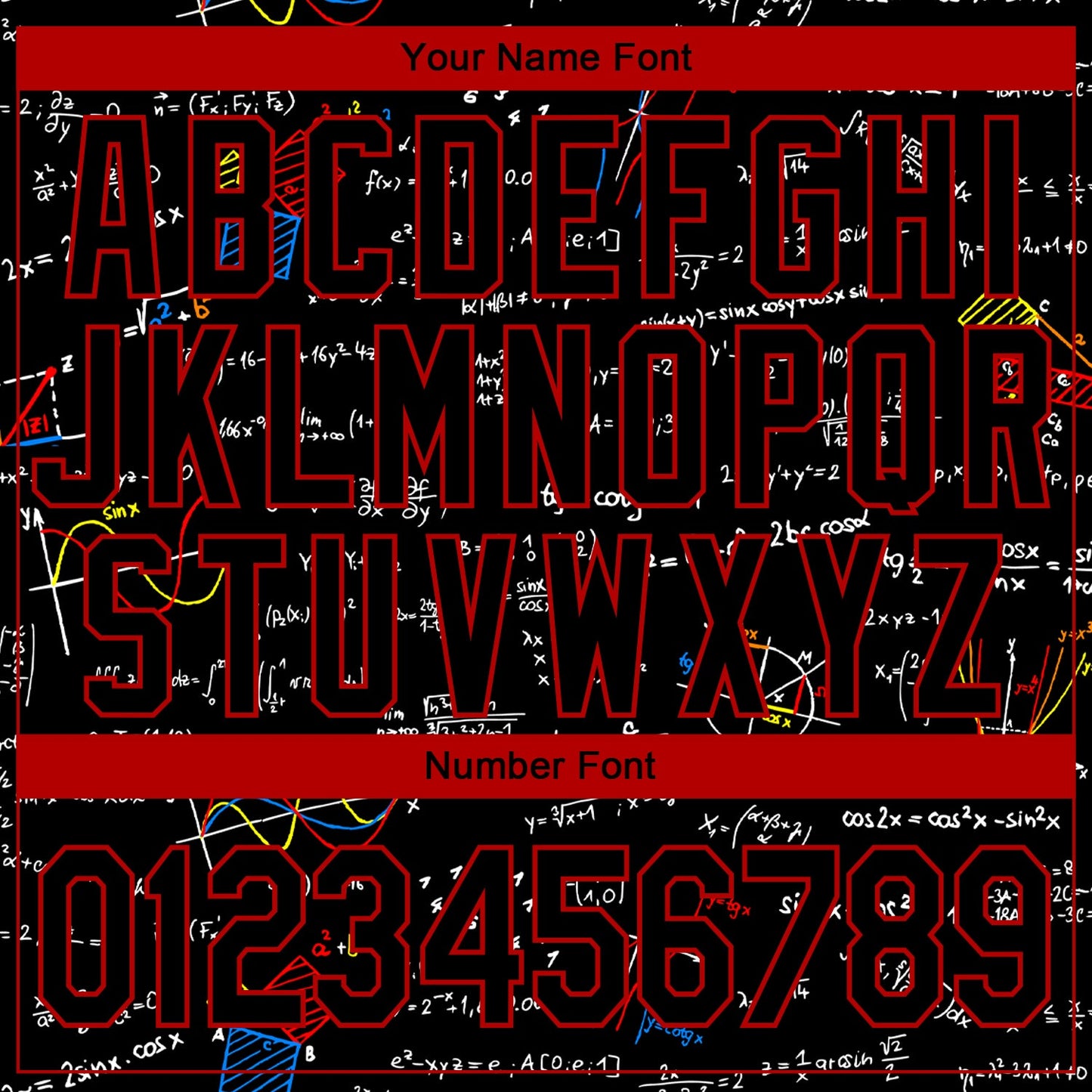 Custom Stitched Black Black Red-White 3D Pattern Design Math Sports Pullover Sweatshirt Hoodie view 4