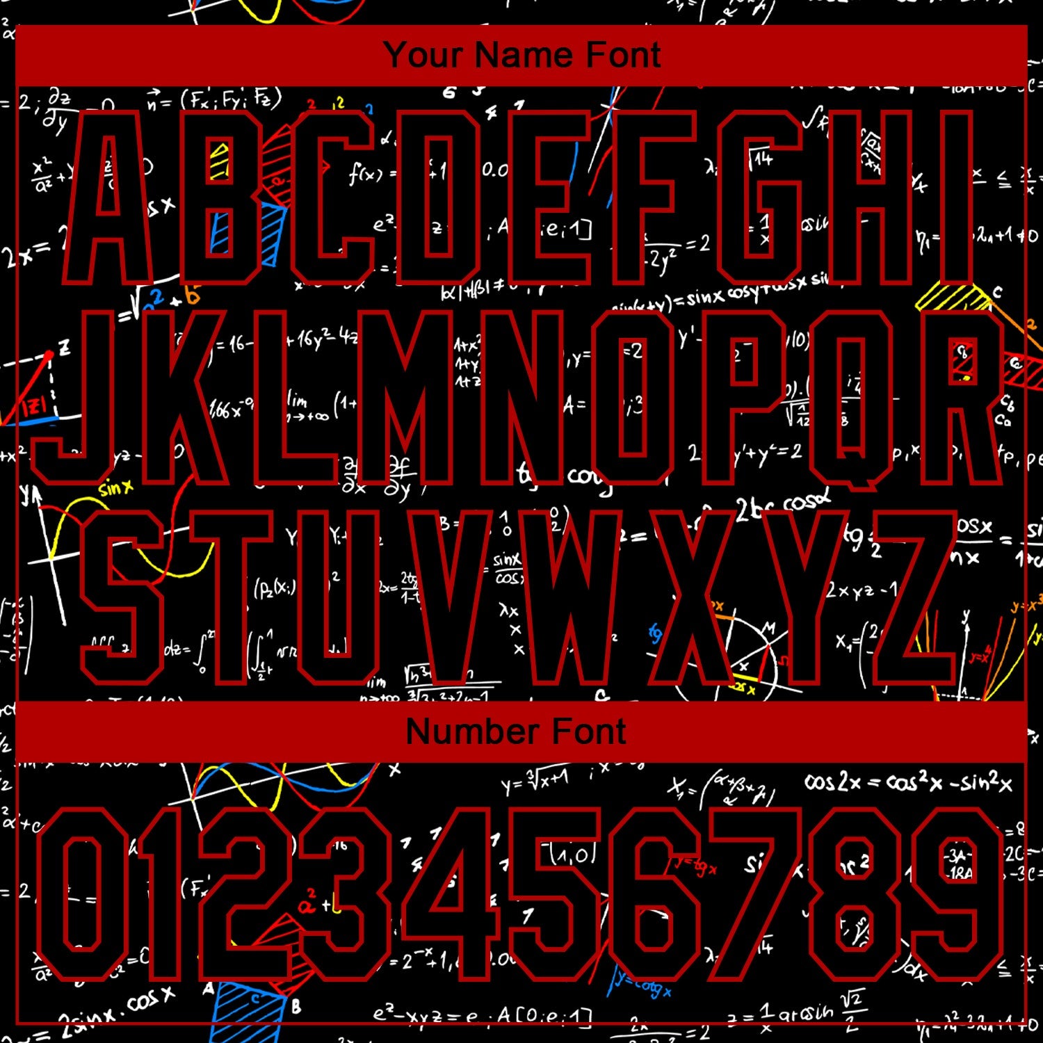 Custom Stitched Black Black Red-White 3D Pattern Design Math Sports Pullover Sweatshirt Hoodie view 4