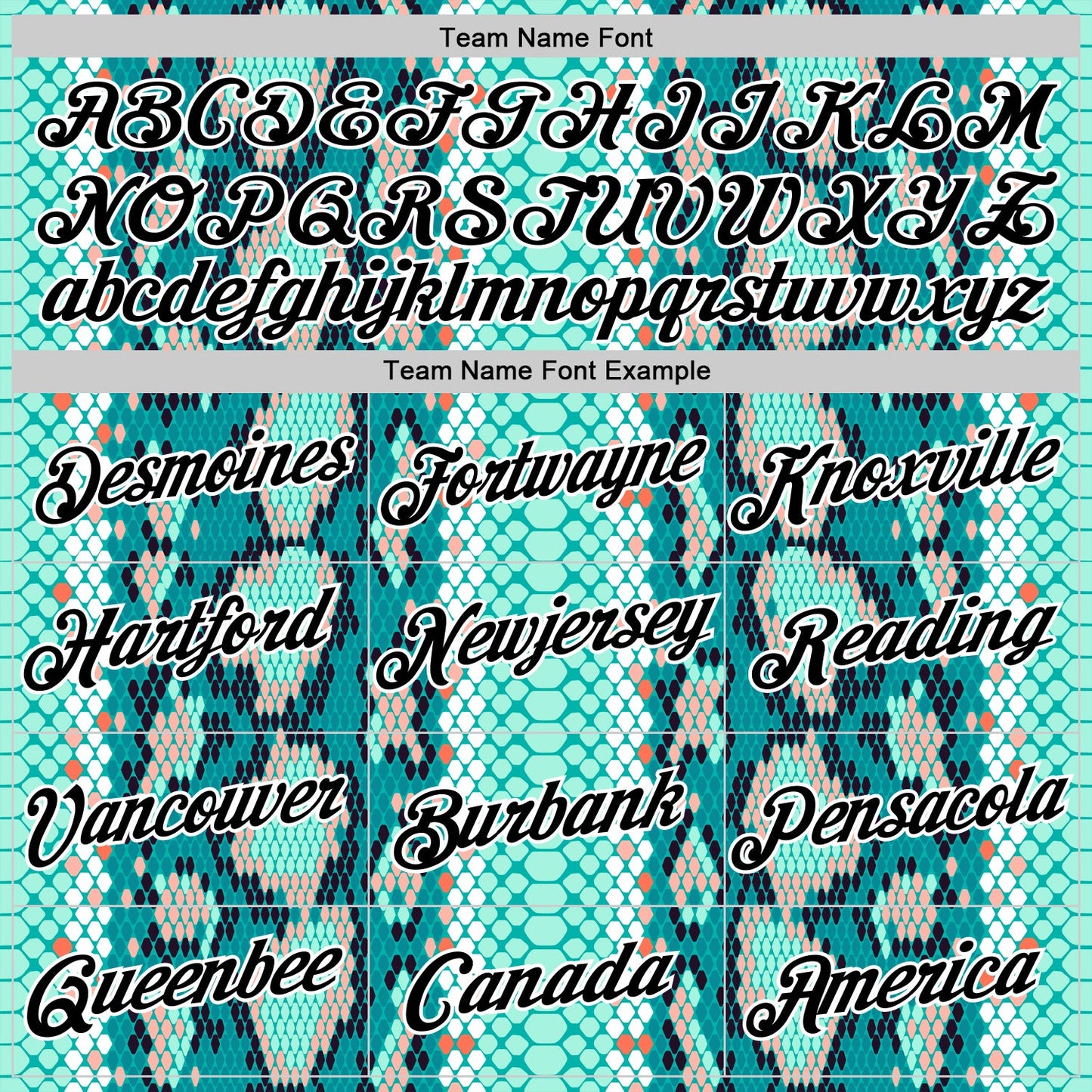 Custom Stitched Aqua Black-White 3D Pattern Design Snake Skin Print Sportswear Pullover Sweatshirt Hoodie view 3