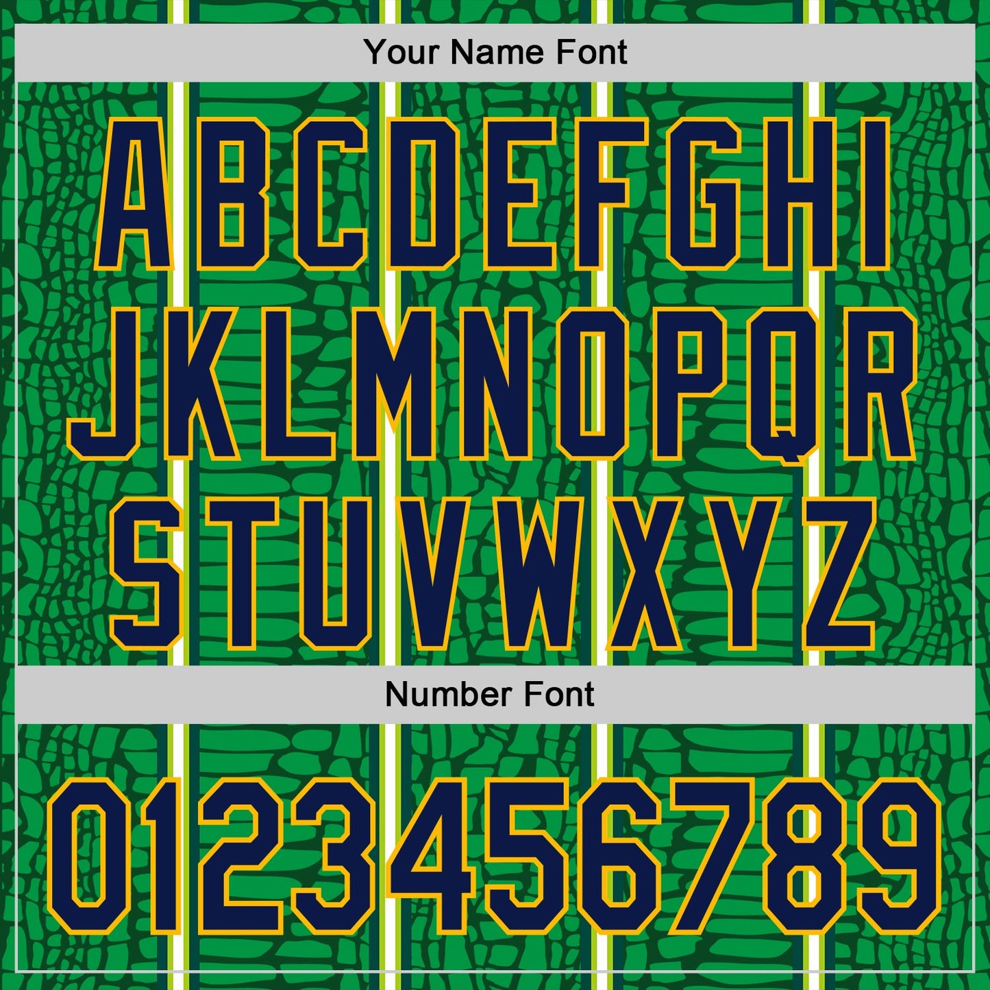 Custom Stitched Green Navy-Gold 3D Pattern Design Crocodile Skin Print Sportswear Pullover Sweatshirt Hoodie view 4