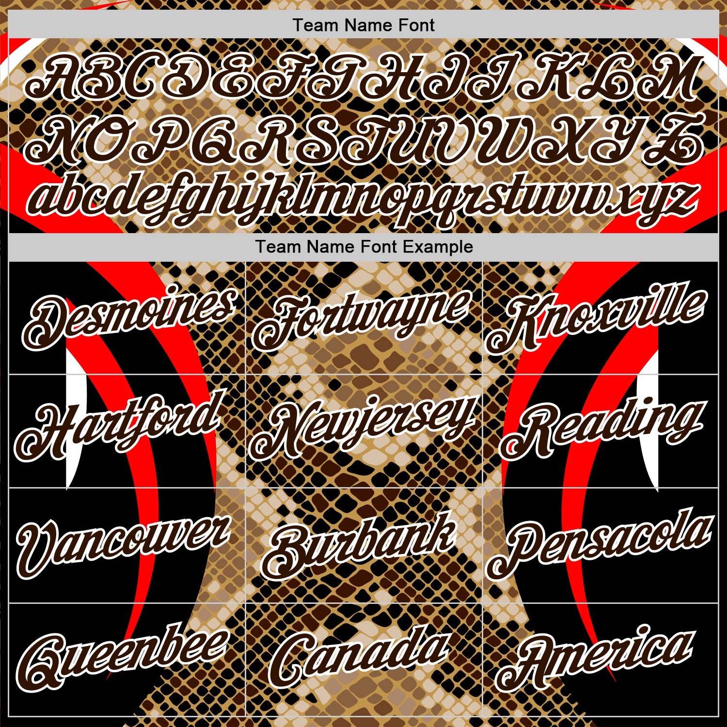 Custom Stitched Old Gold Brown Black Red-White 3D Pattern Design Snake Skin Print Sportswear Pullover Sweatshirt Hoodie view 3