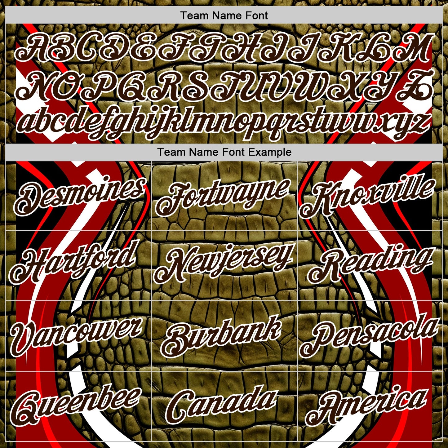 Custom Stitched Green Brown Black Red-White 3D Pattern Design Crocodile Skin Print Sportswear Pullover Sweatshirt Hoodie view 3