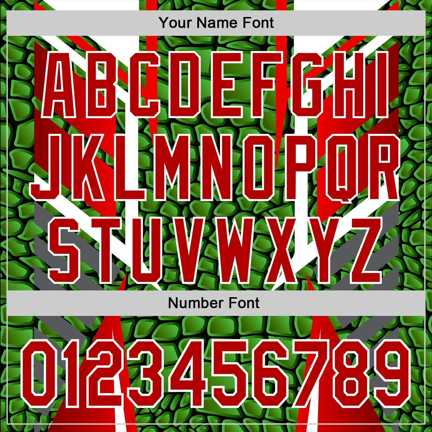 Custom Stitched Green Red-White 3D Pattern Design Crocodile Skin Print Sportswear Pullover Sweatshirt Hoodie view 4
