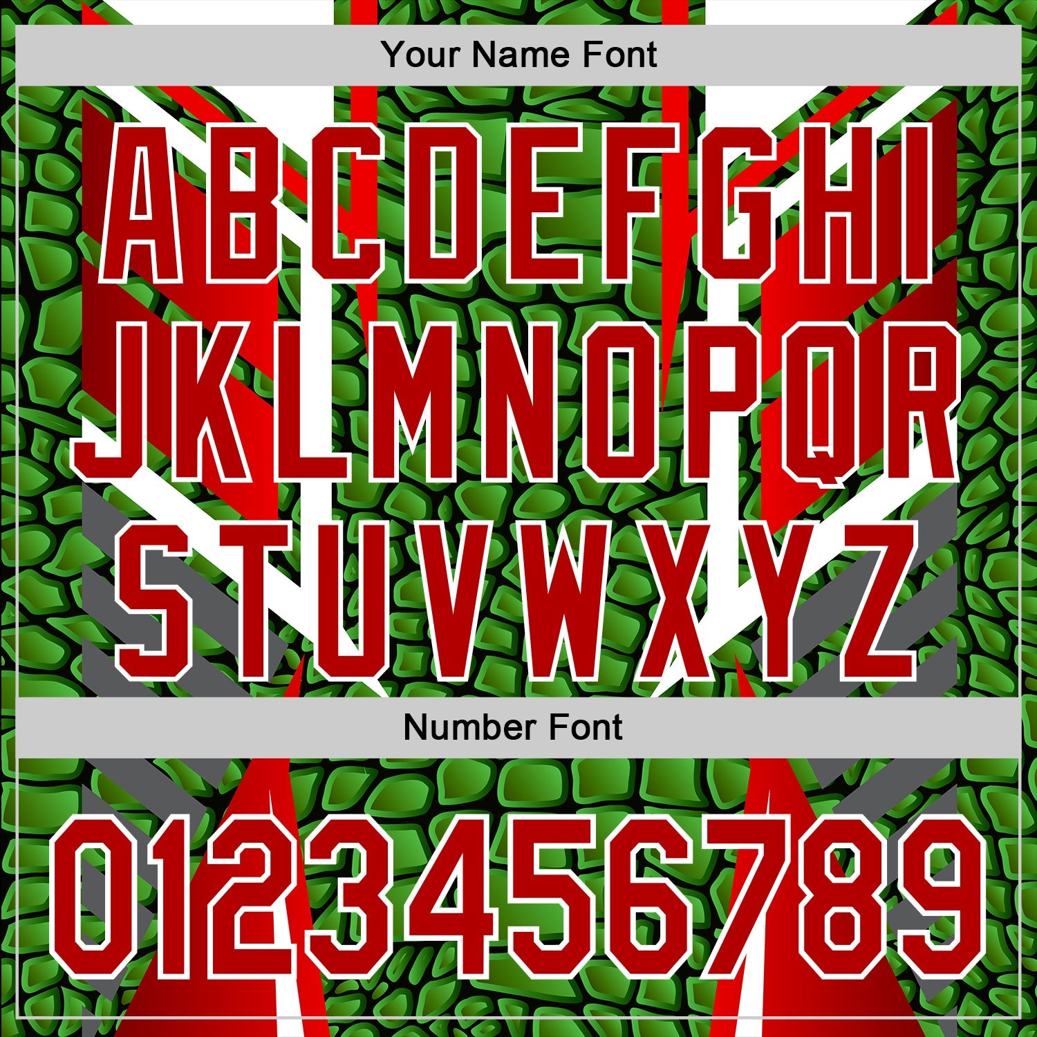 Custom Stitched Green Red-White 3D Pattern Design Crocodile Skin Print Sportswear Pullover Sweatshirt Hoodie view 4