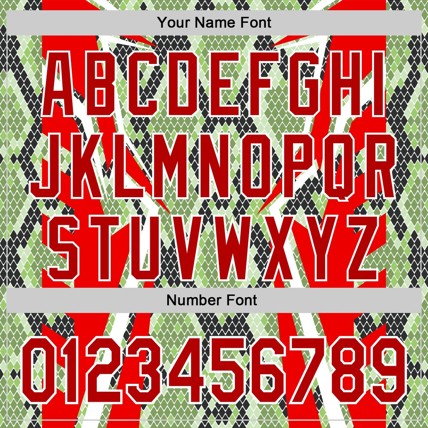 Custom Stitched Green Red Black-White 3D Pattern Design Snake Skin Print Sportswear Pullover Sweatshirt Hoodie view 4