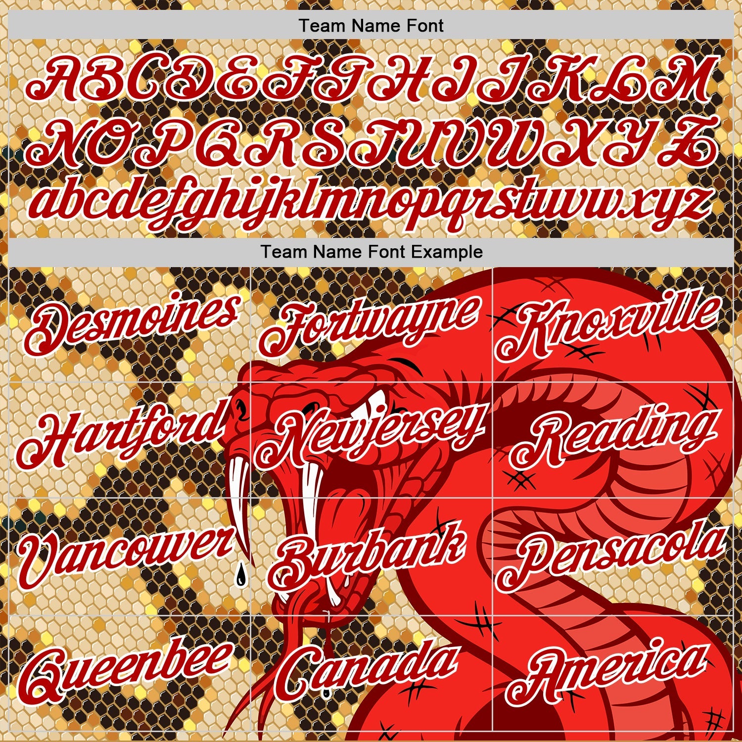 Custom Stitched Old Gold Red Black-White 3D Pattern Design Snake Skin Print Sportswear Pullover Sweatshirt Hoodie view 3
