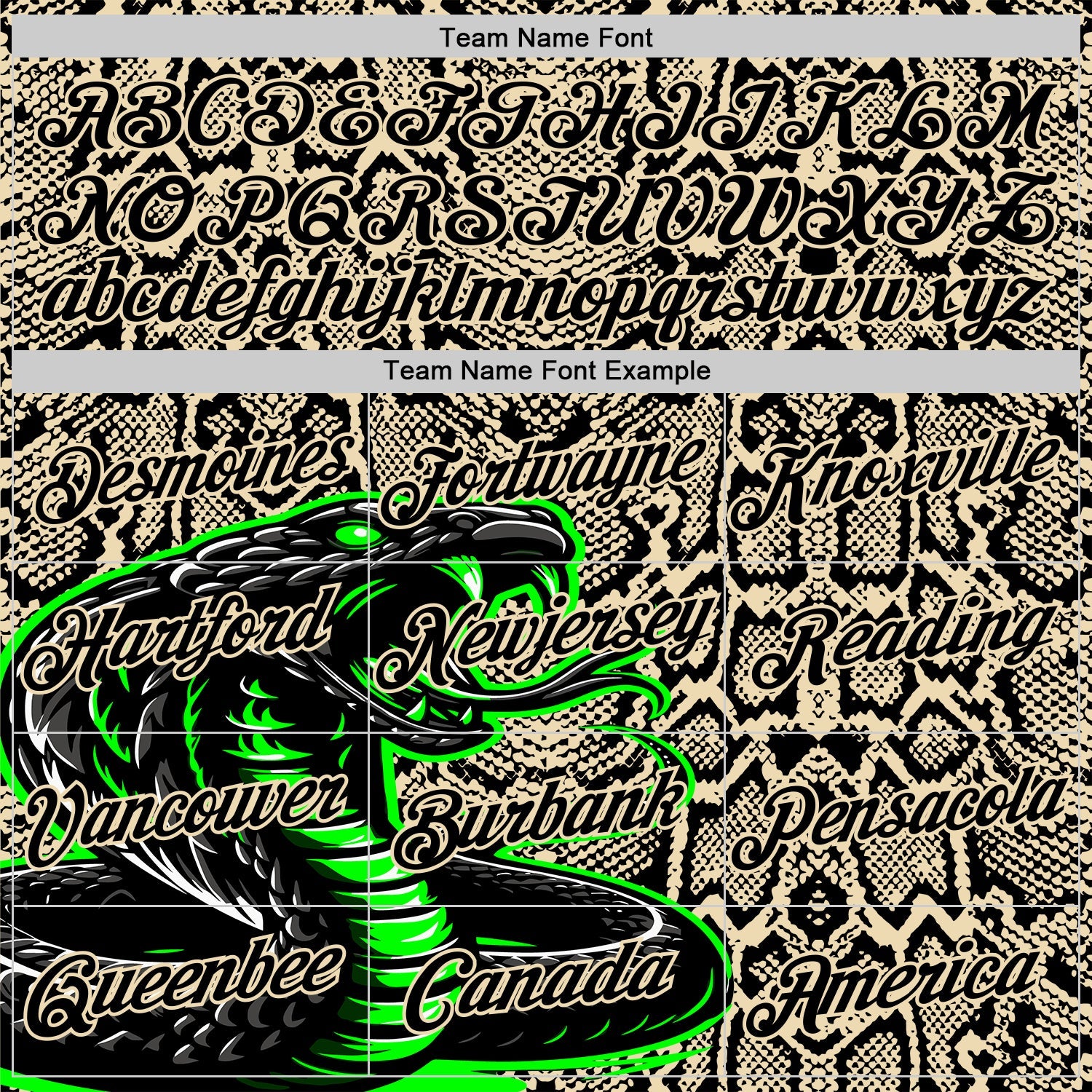 Custom Stitched Cream Black-Green 3D Pattern Design Snake Skin Print Sportswear Pullover Sweatshirt Hoodie view 3