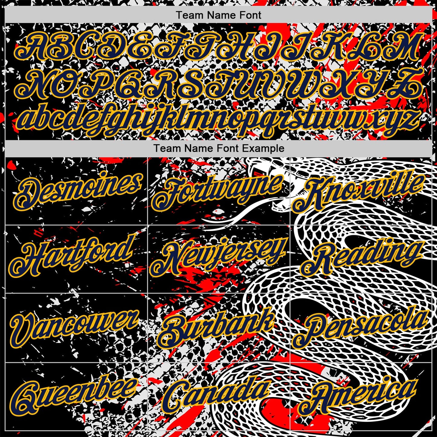 Custom Stitched White Navy Black Red-Gold 3D Pattern Design Snake Skin Print Sportswear Pullover Sweatshirt Hoodie view 3