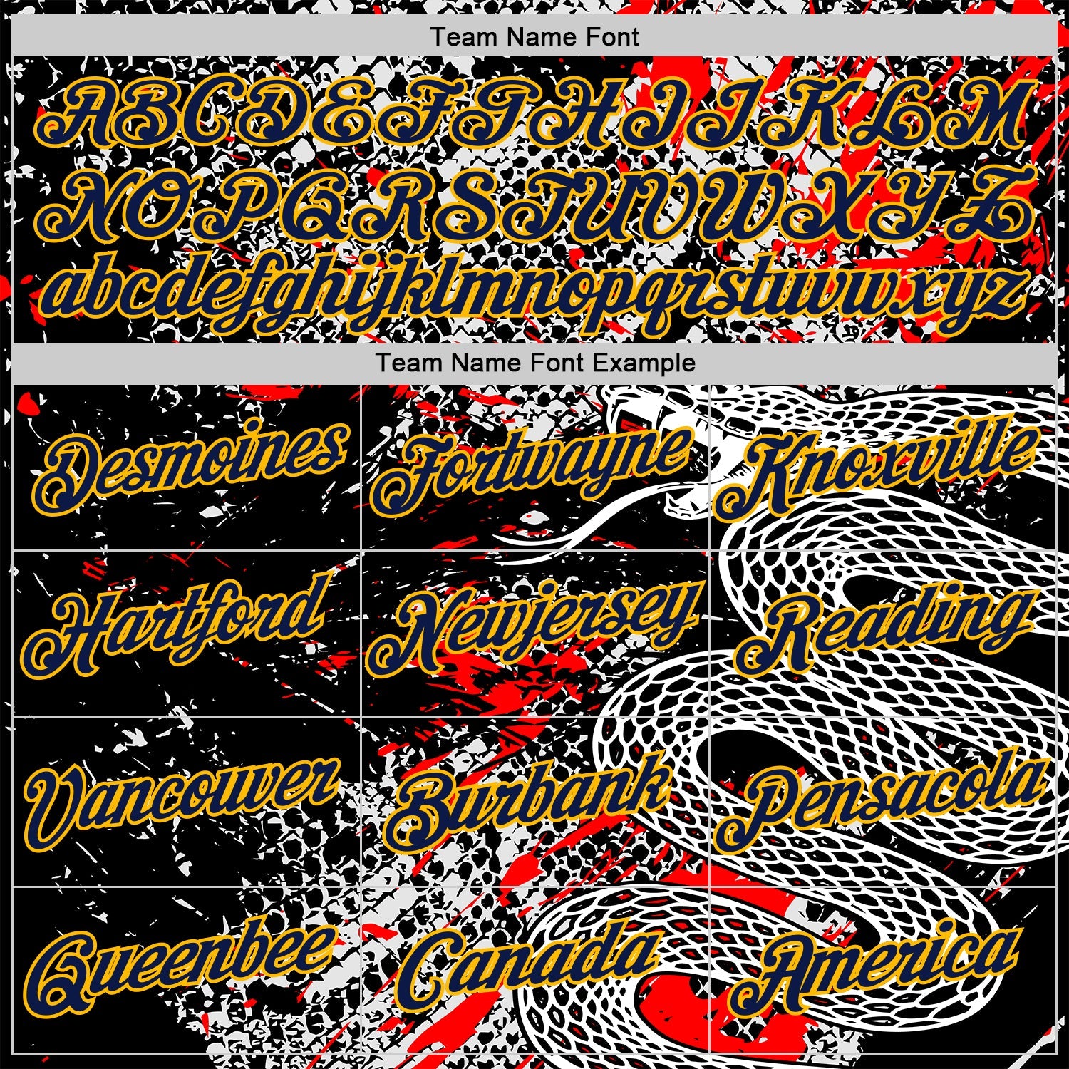 Custom Stitched White Navy Black Red-Gold 3D Pattern Design Snake Skin Print Sportswear Pullover Sweatshirt Hoodie view 3