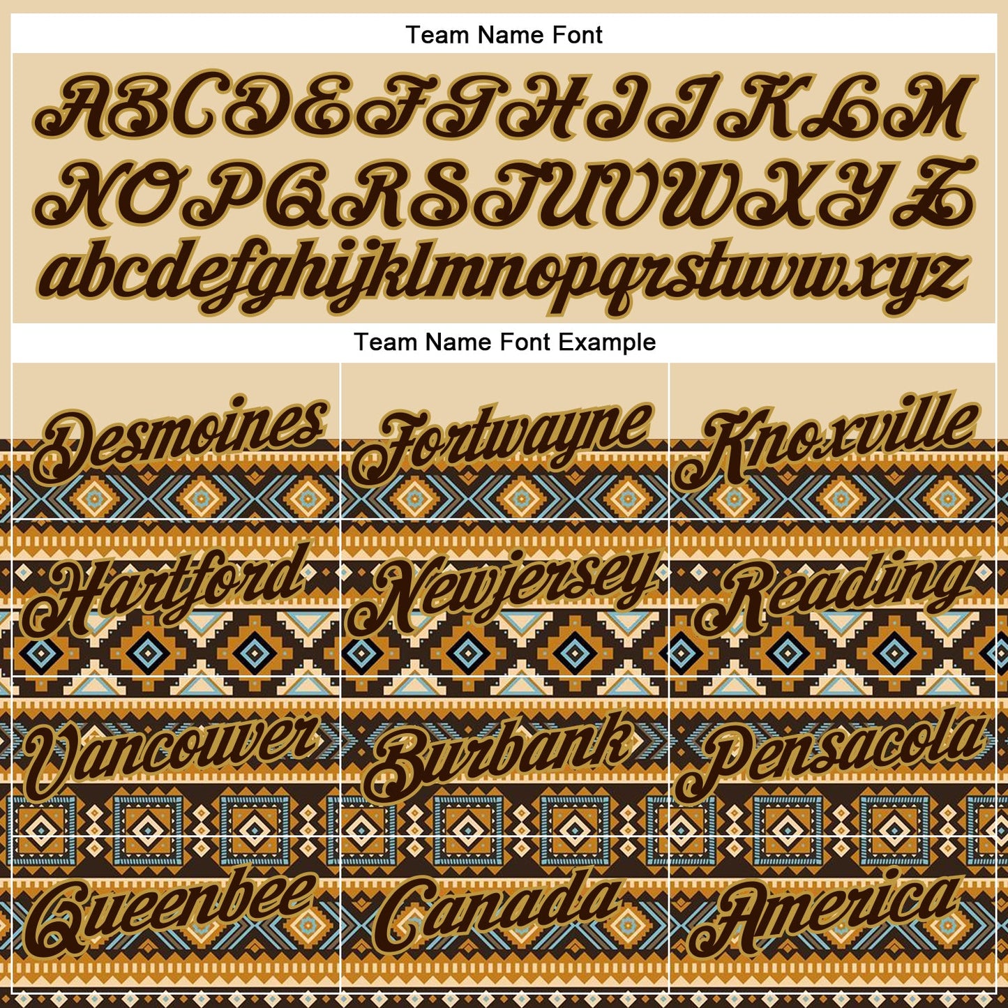 Custom Cream Brown-Old Gold 3D Pattern Design Western Cowboy Tribal Ethnic Sports Pullover Sweatshirt Hoodie view 3