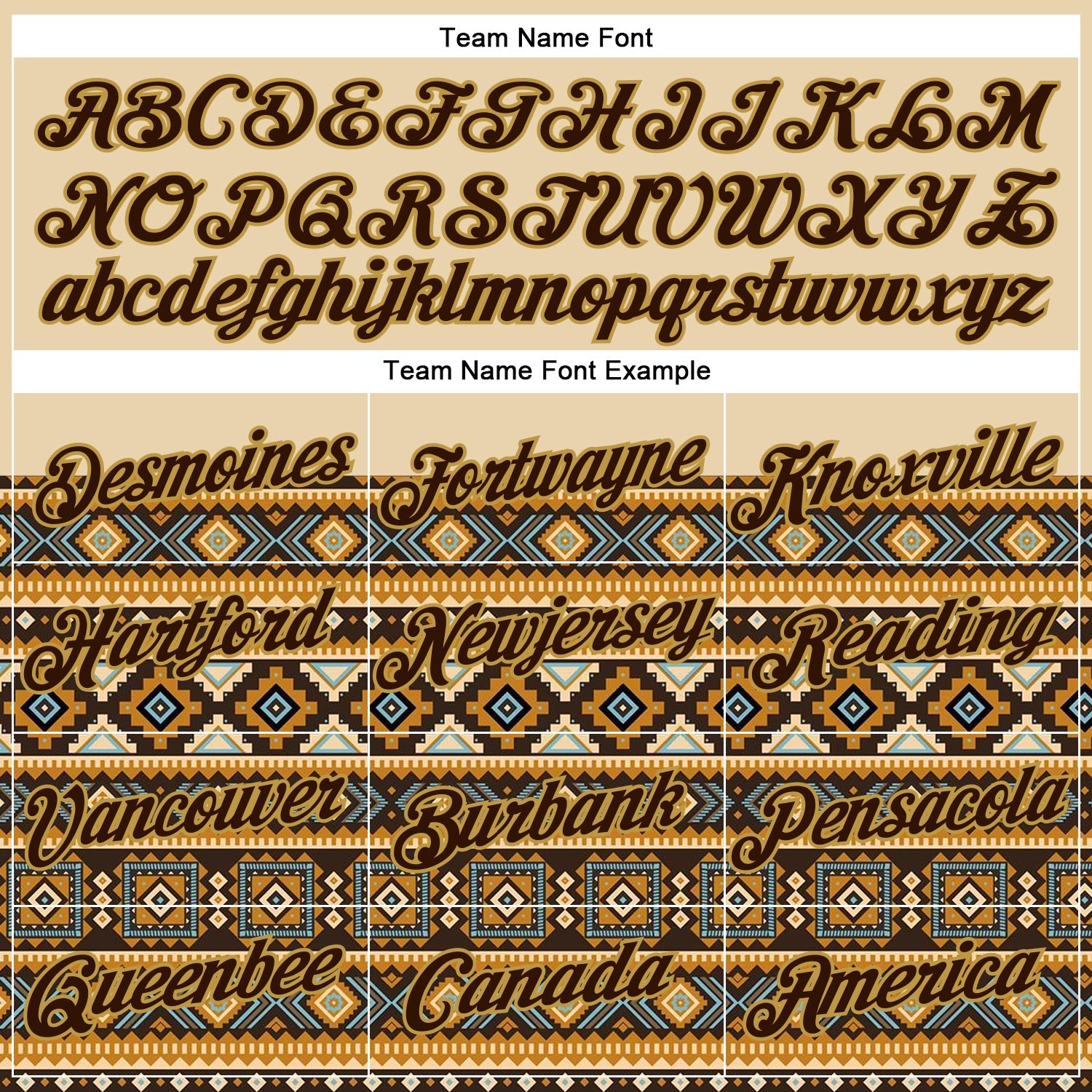 Custom Cream Brown-Old Gold 3D Pattern Design Western Cowboy Tribal Ethnic Sports Pullover Sweatshirt Hoodie view 3