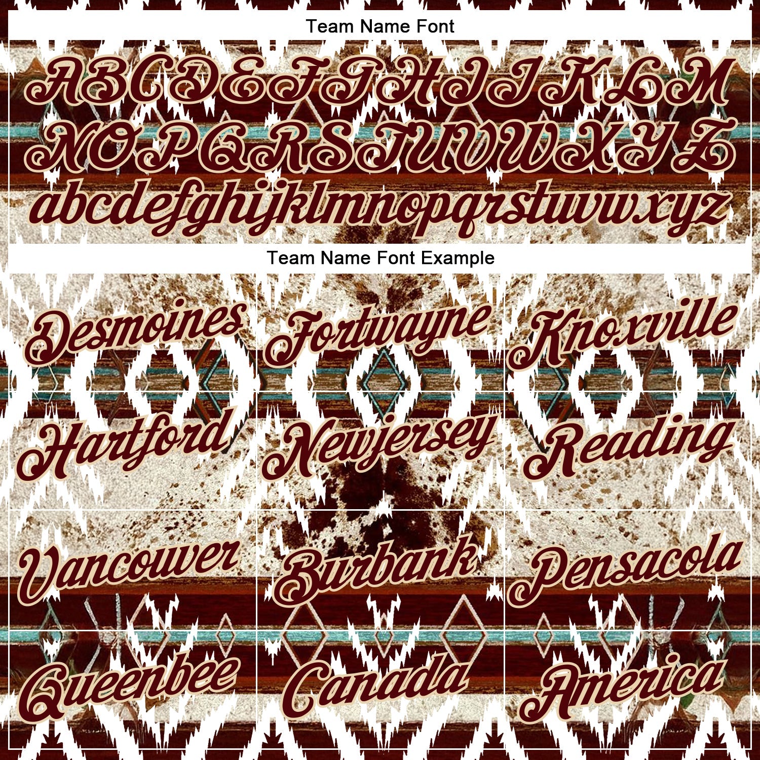 Custom Crimson City Cream 3D Pattern Design Western Cowboy Tribal Ethnic Sports Pullover Sweatshirt Hoodie view 3