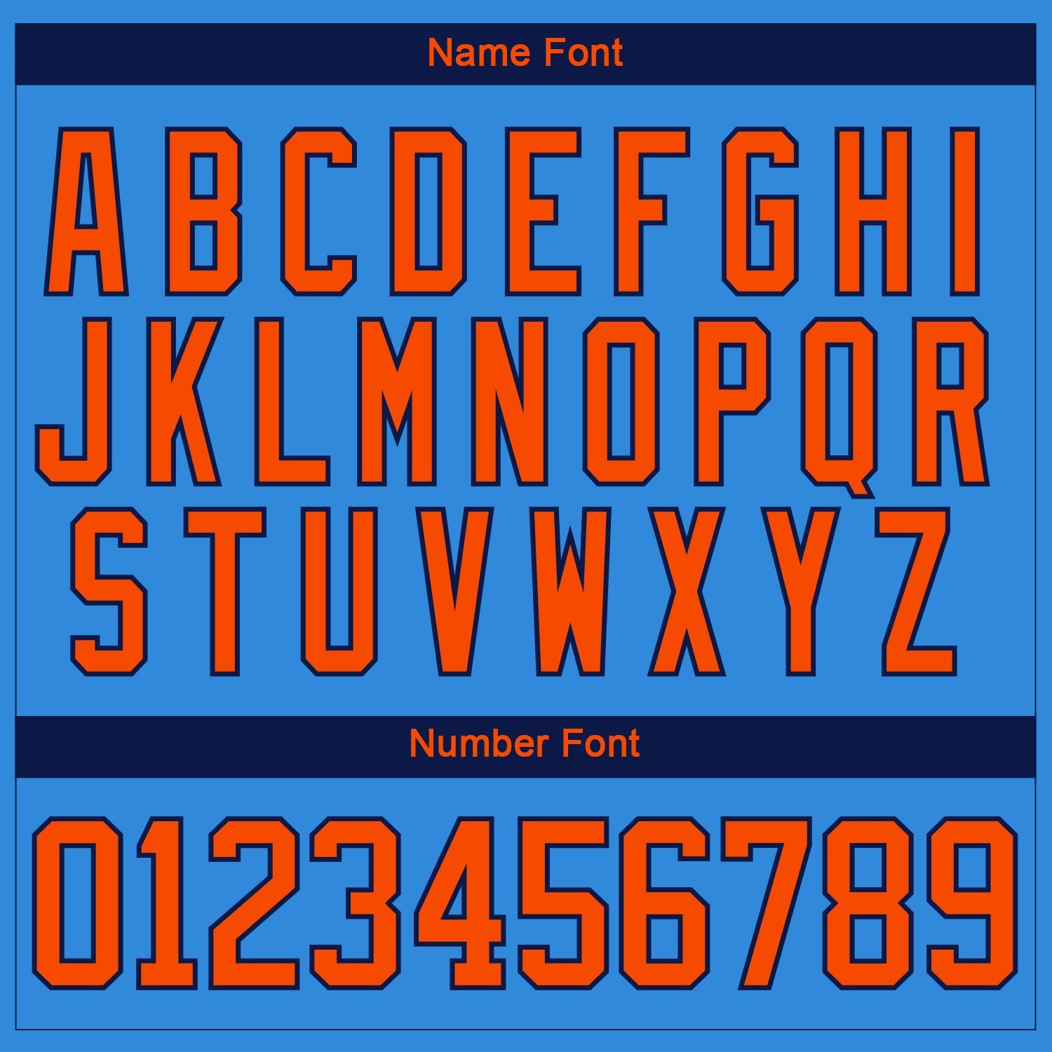 Custom Powder Blue Orange Navy-White 3D Splash Hockey Lace Neck Jersey view 5